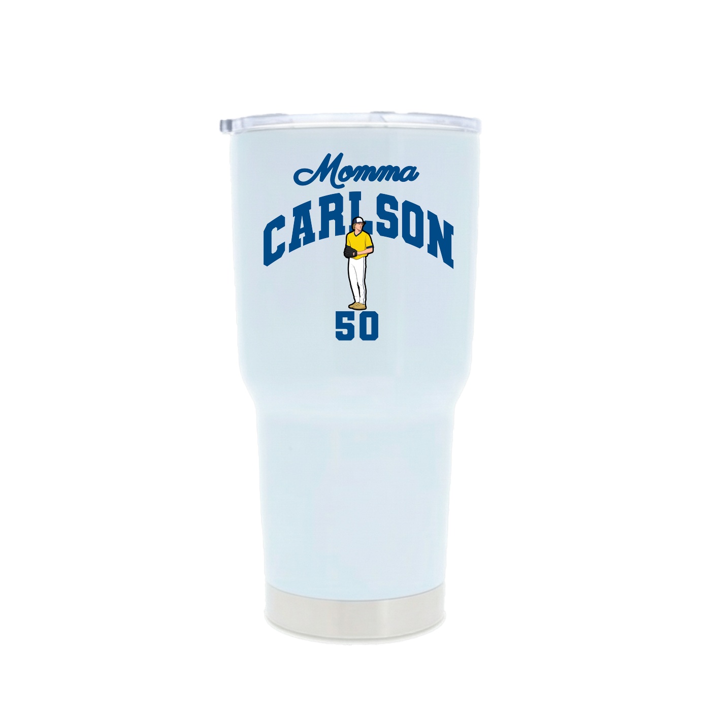 30oz Stainless Steel Tumbler — Mothers Day Arch in White