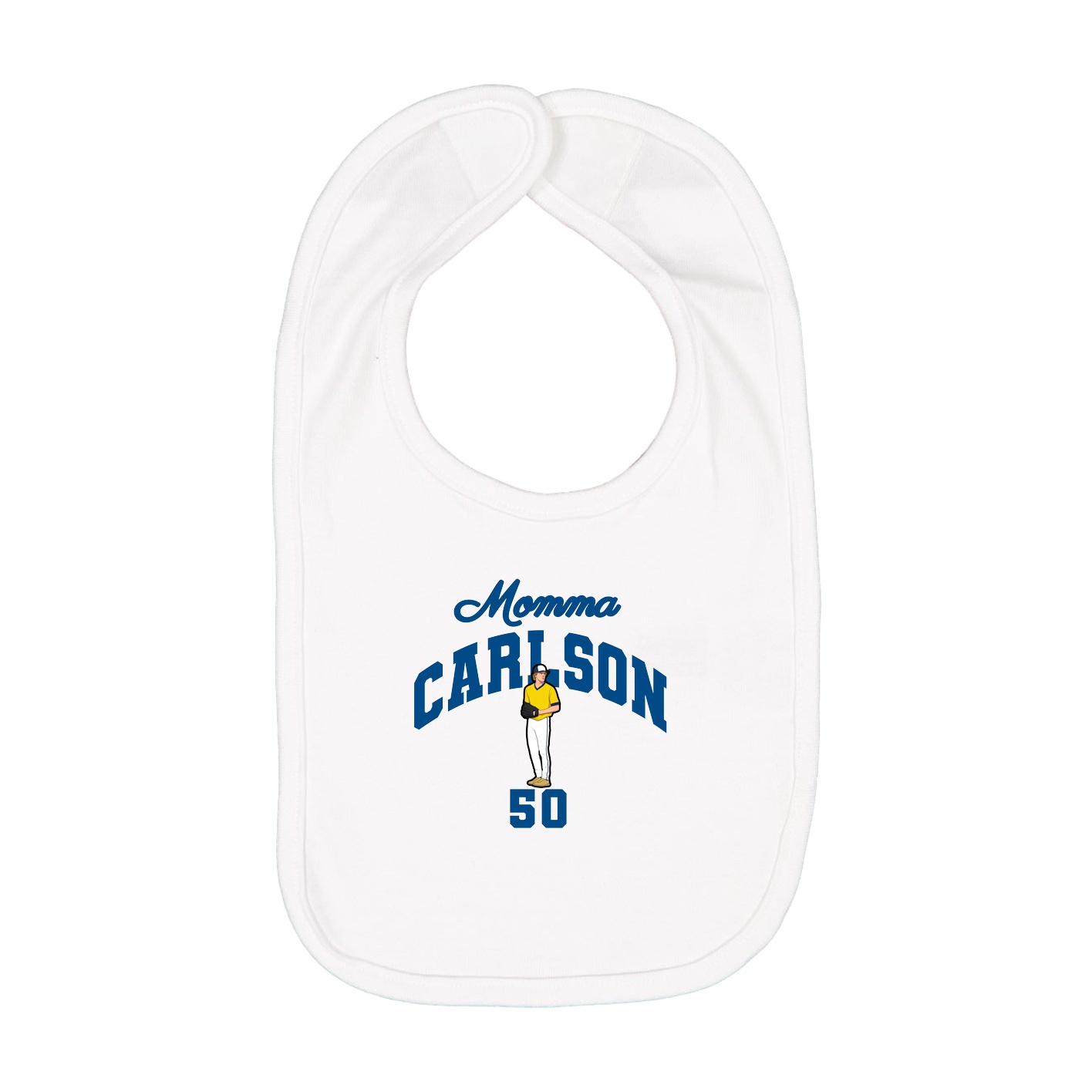 Infant Bib — Mothers Day Arch in White
