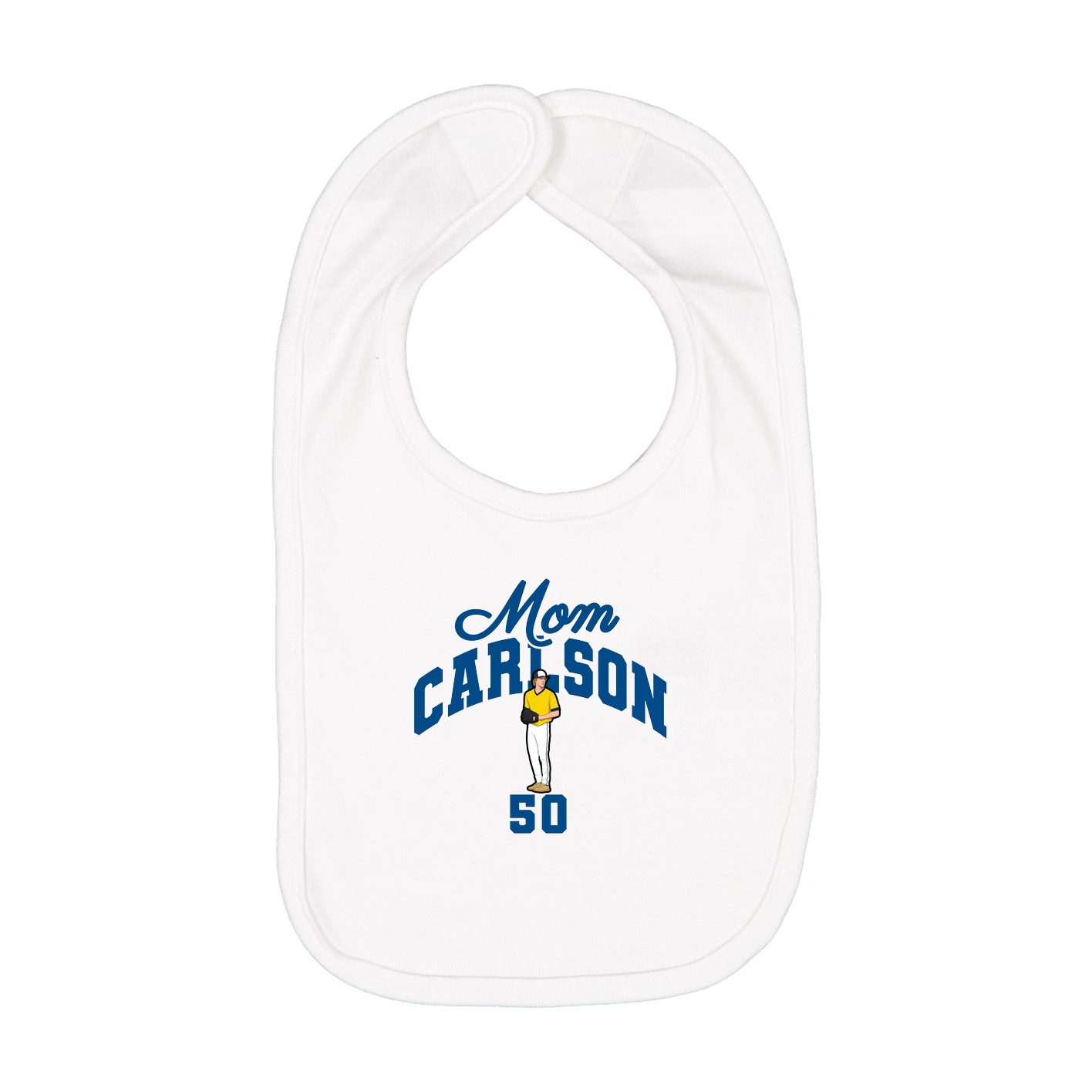 Infant Bib — Mothers Day Arch in White