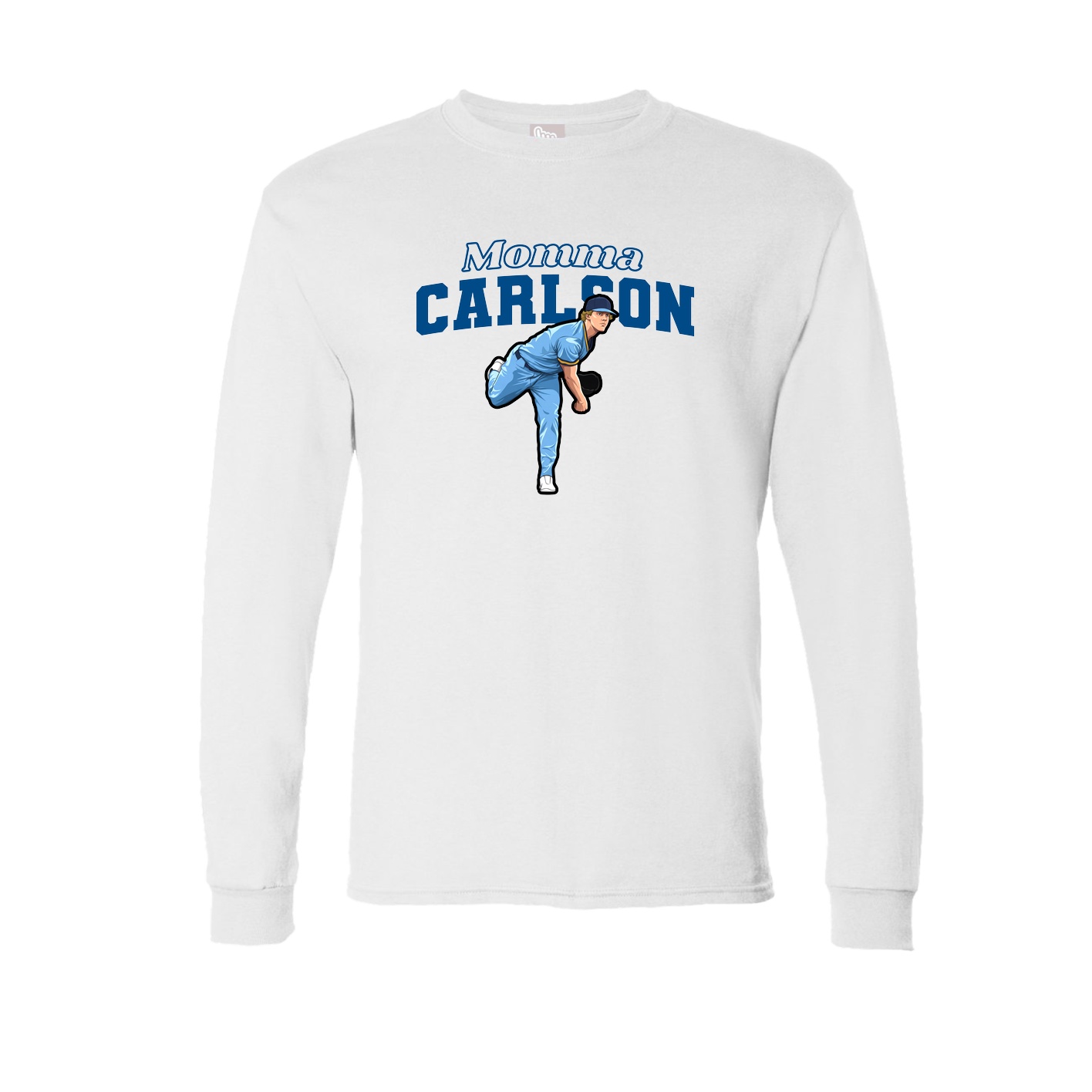Long Sleeve Tee — Mothers Day Block in White