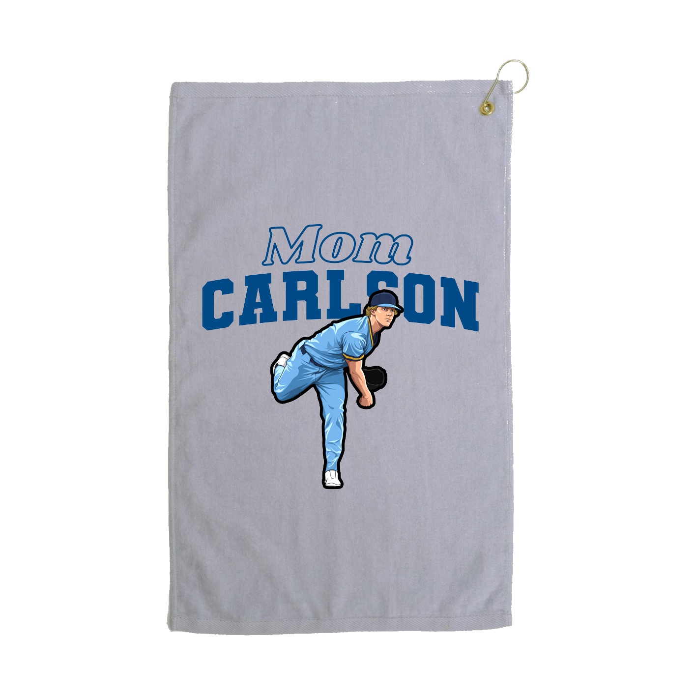 Golf Towel — Mothers Day Block in Grey
