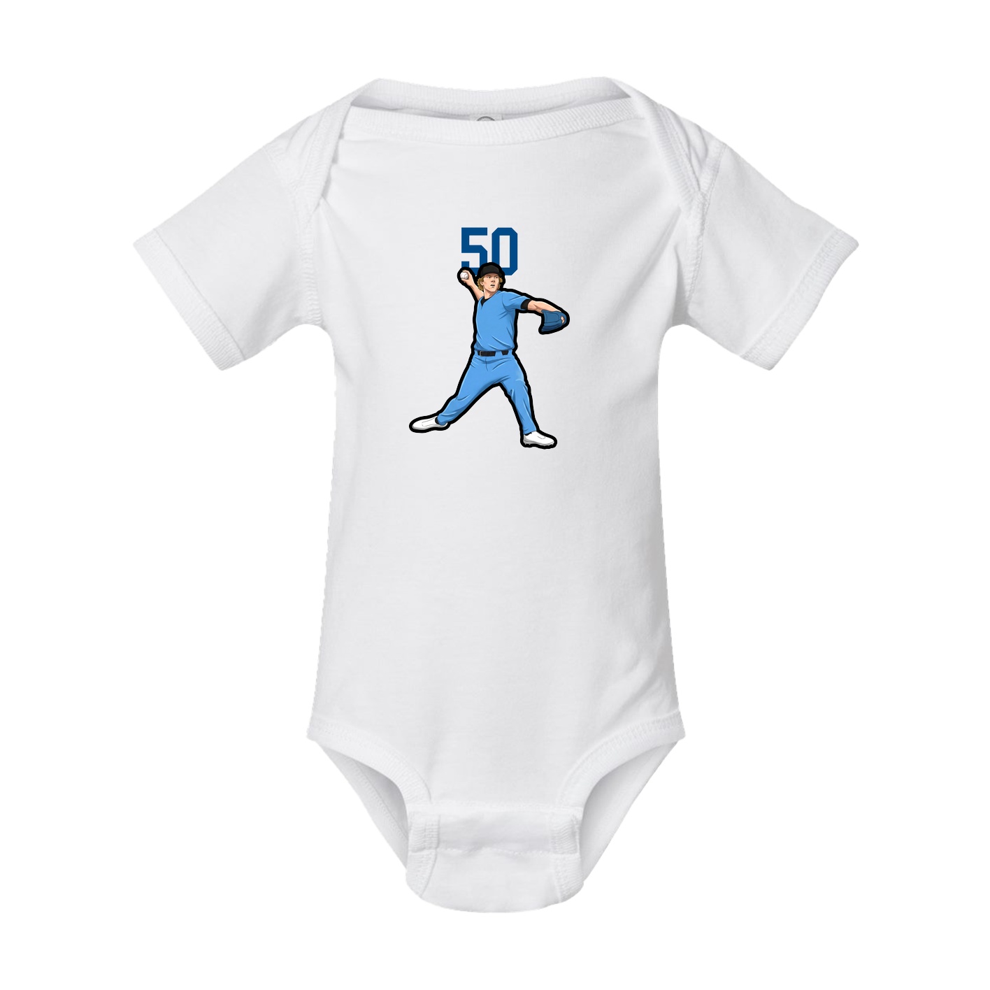 Baby Onesie — Number Top in White