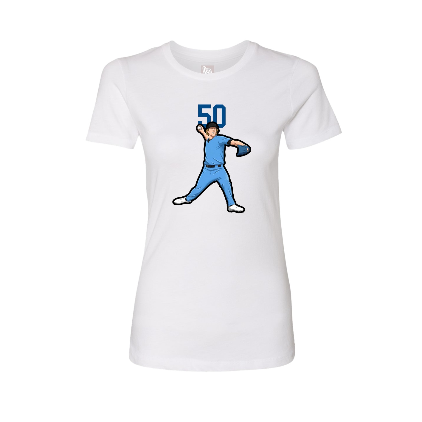 Fitted Women's Tee — Number Top in White