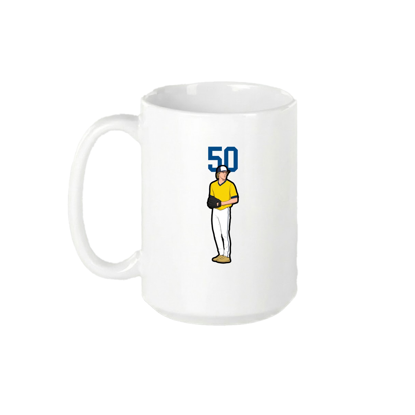 15oz Coffee Mug — Number Top in White