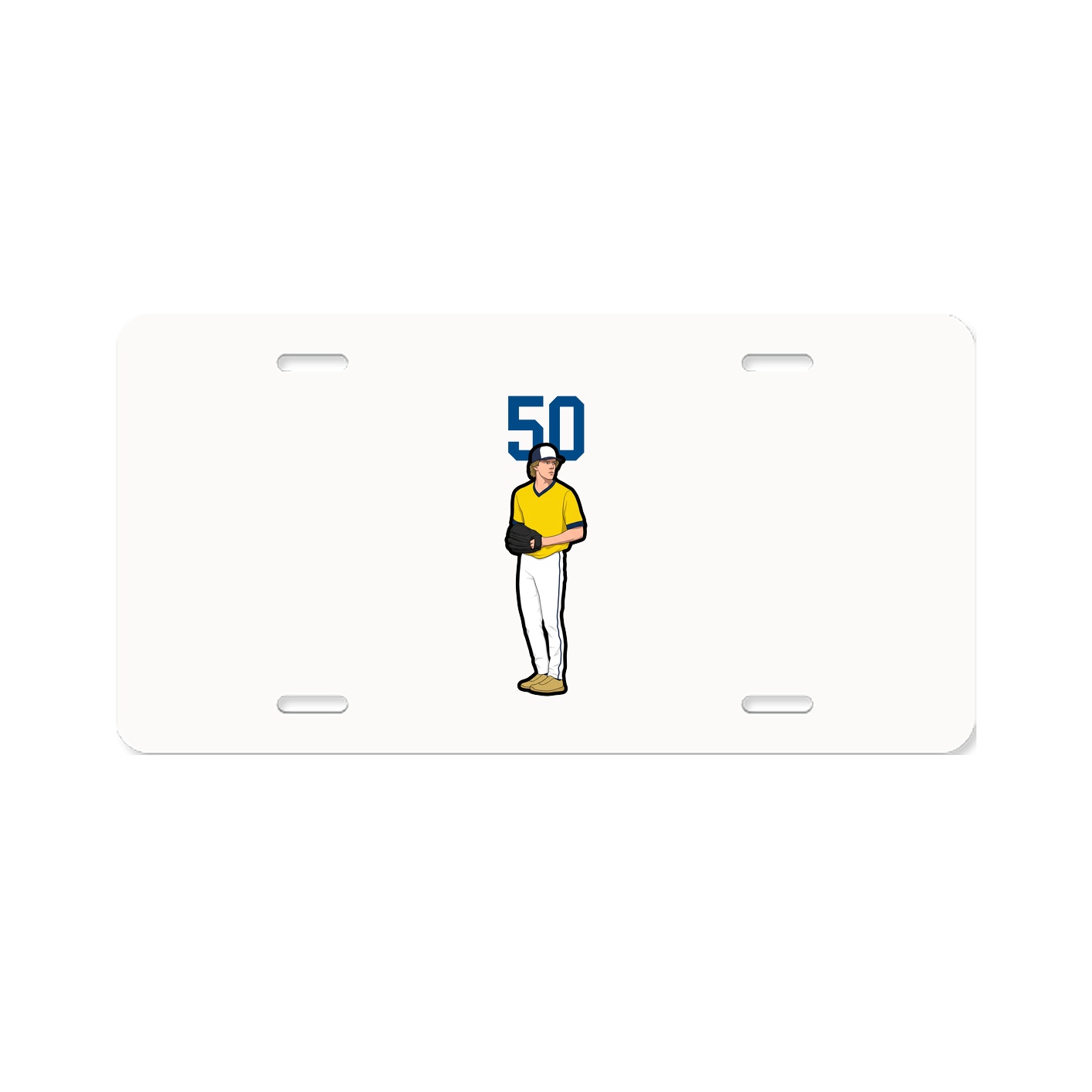 License Plate — Number Top in Classic