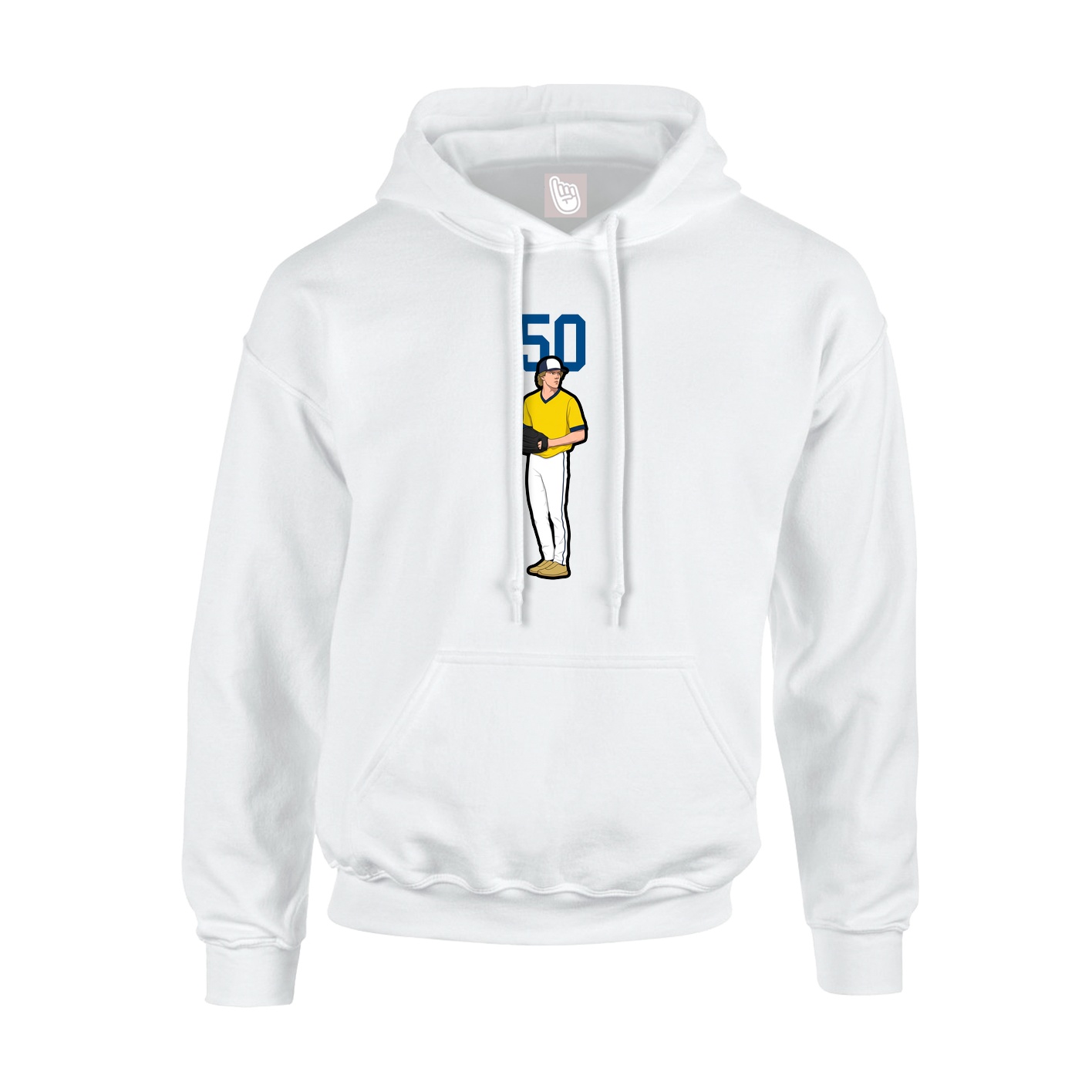 Hoodie — Number Top in White