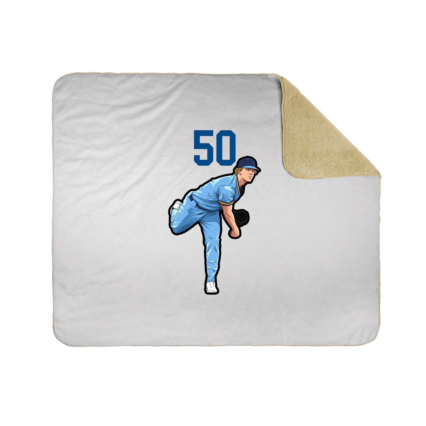 Throw Blanket — Number Top in White
