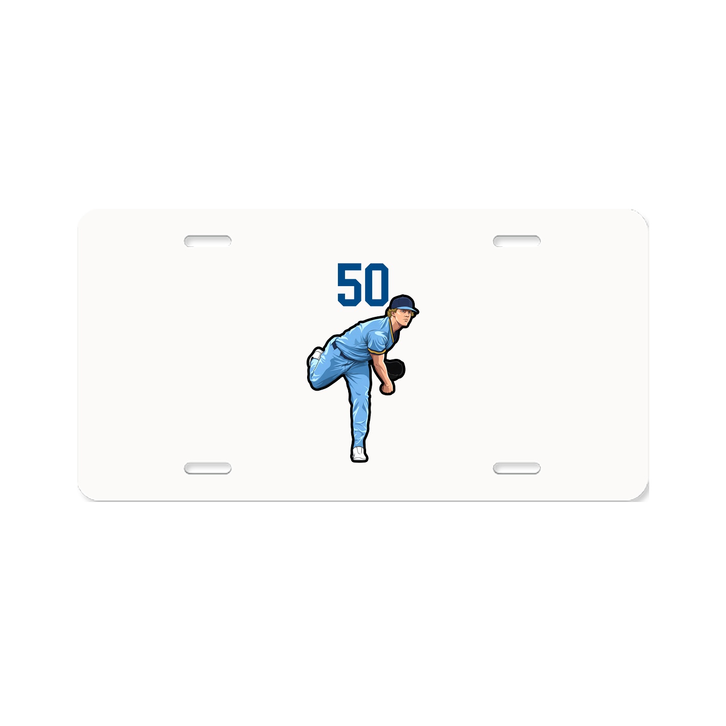 License Plate — Number Top in Classic