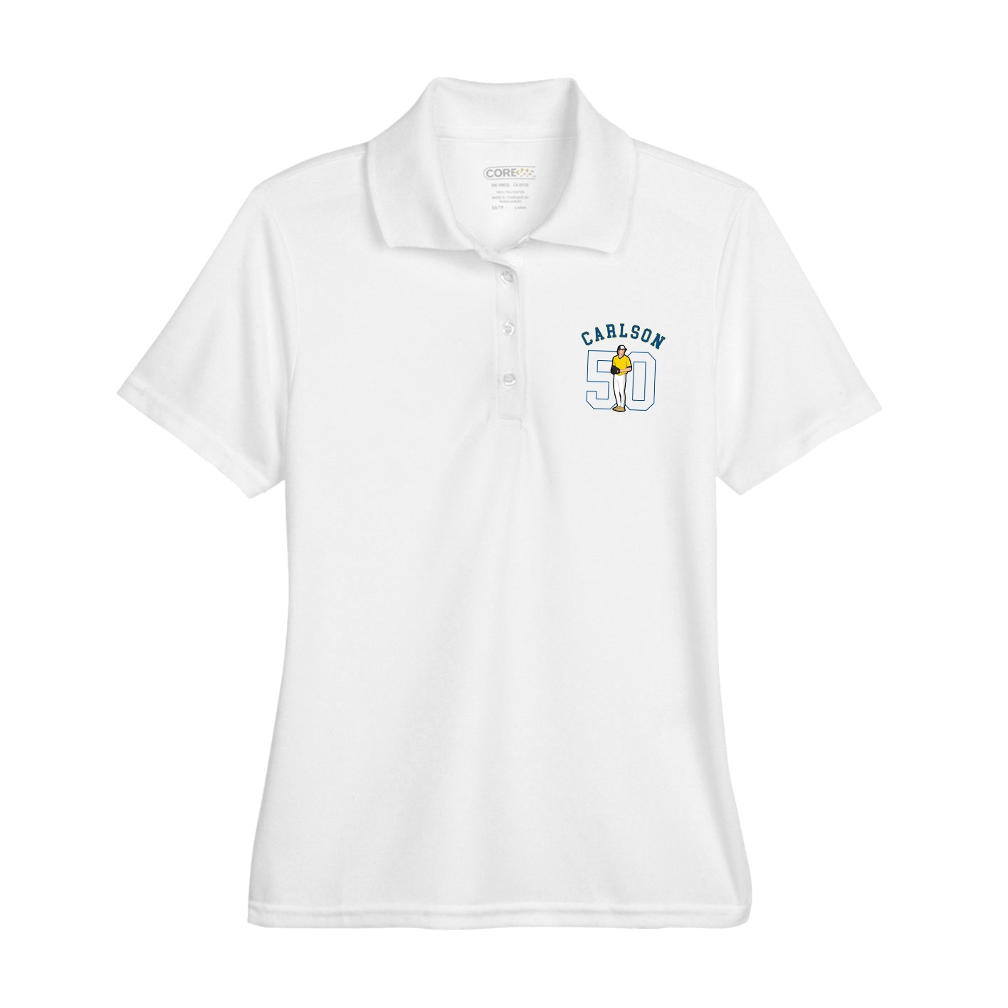Womens Performance Polo — Shirsey Arch in White