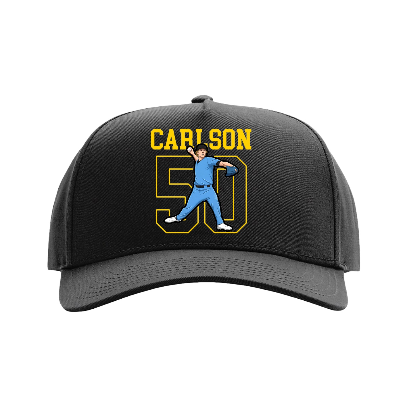 Full Fabric Five-Panel Champ Cap — Shirsey in Black