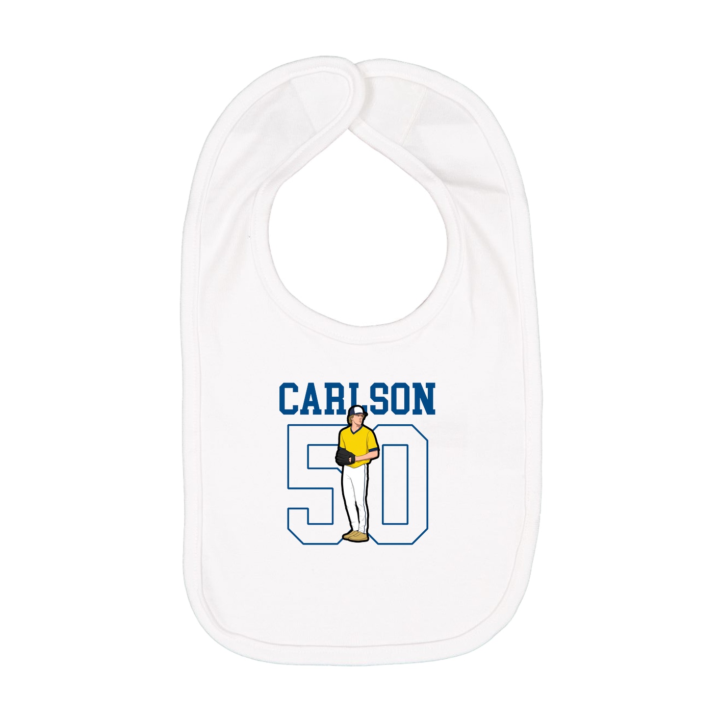 Infant Bib — Shirsey in White