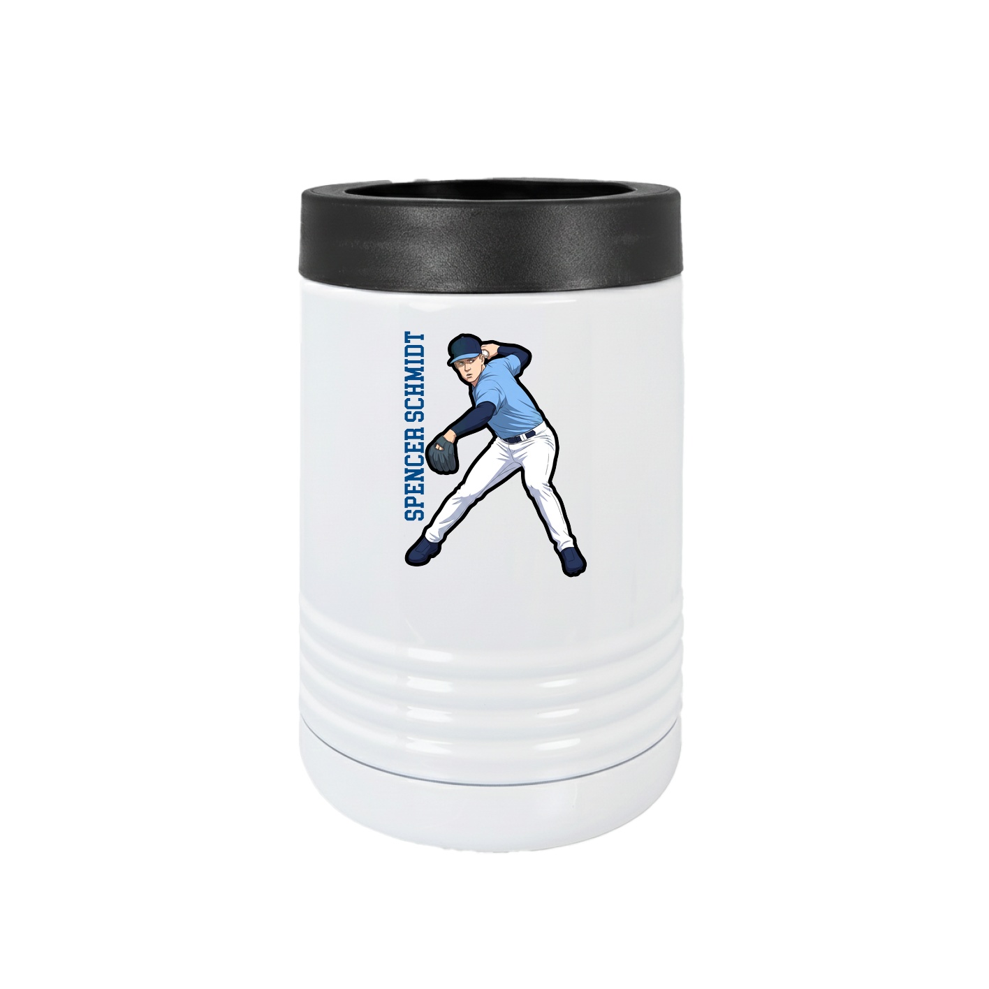 Beverage Holder — Name Vertical in White