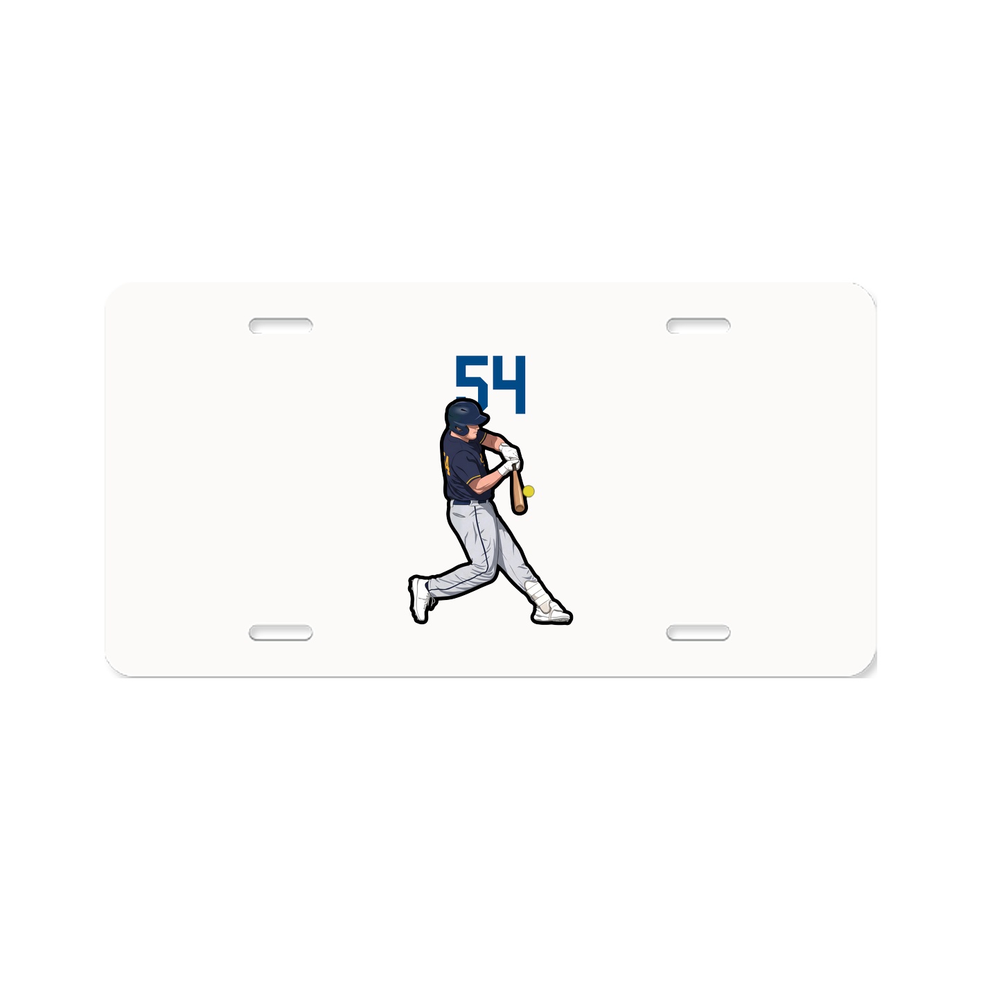 License Plate — Number Top in Classic