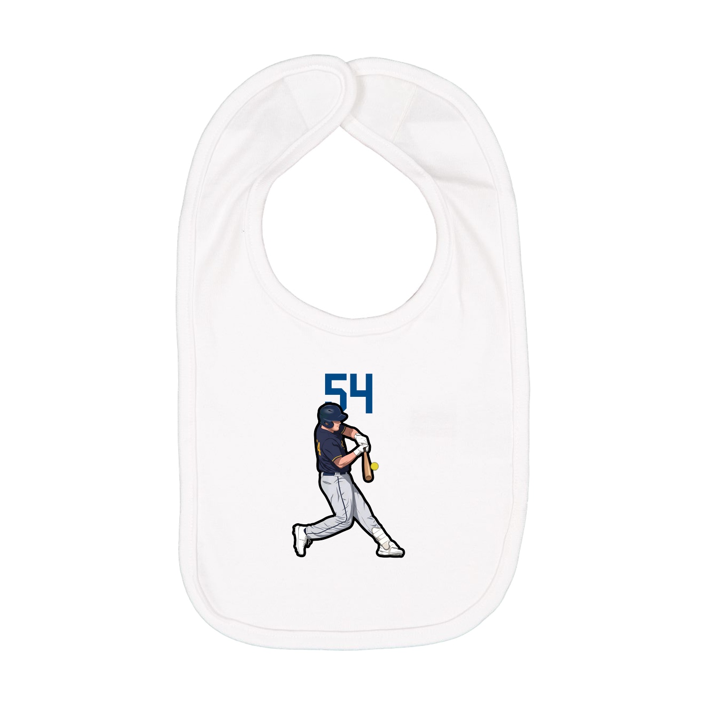 Infant Bib — Number Top in White