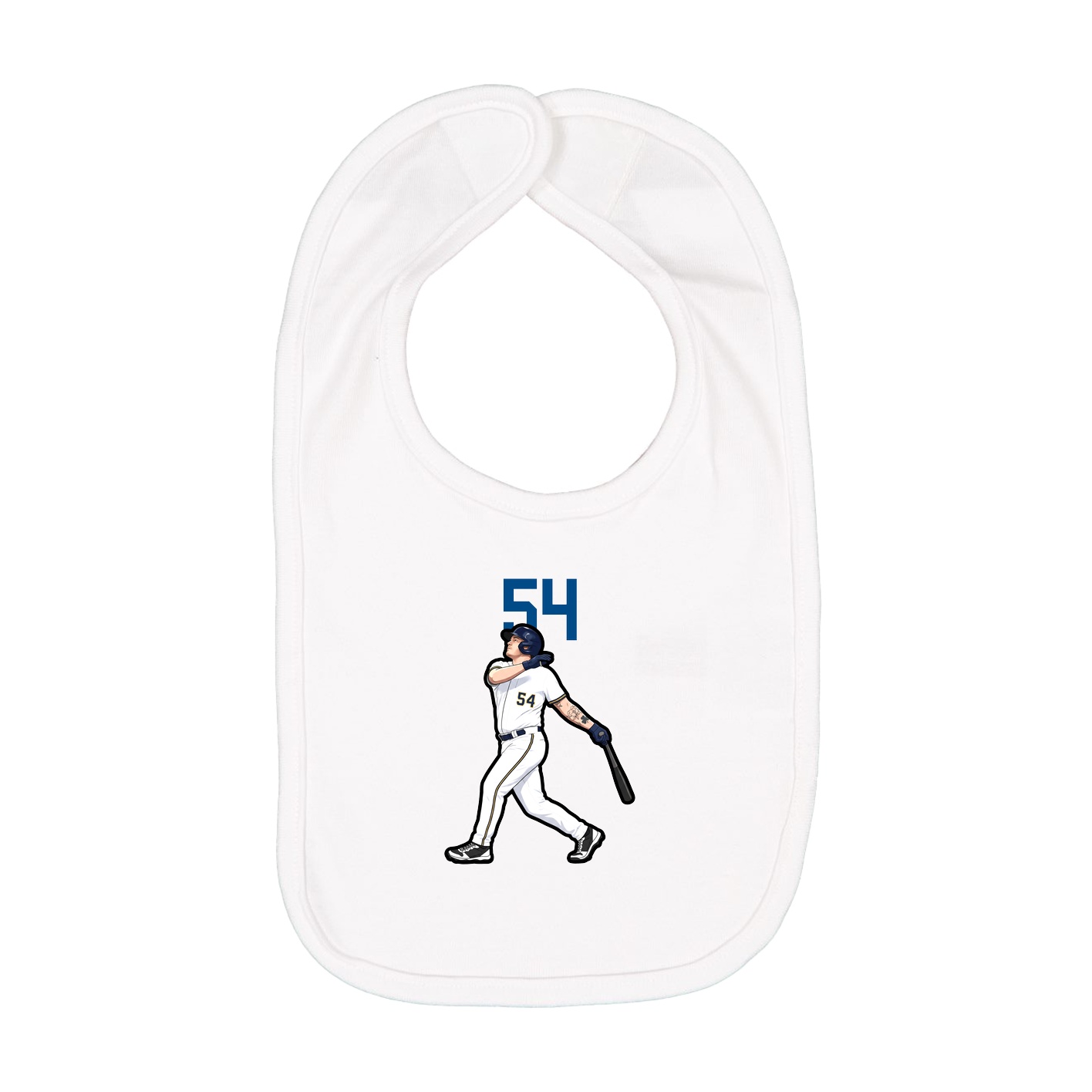 Infant Bib — Number Top in White