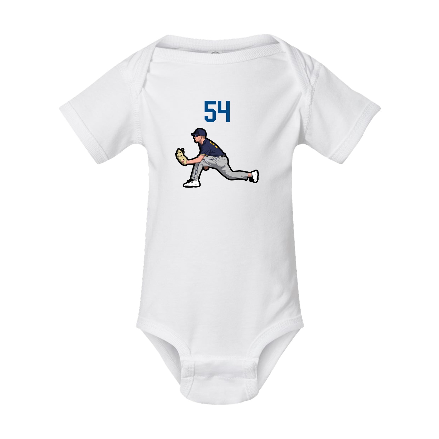 Baby Onesie — Number Top in White