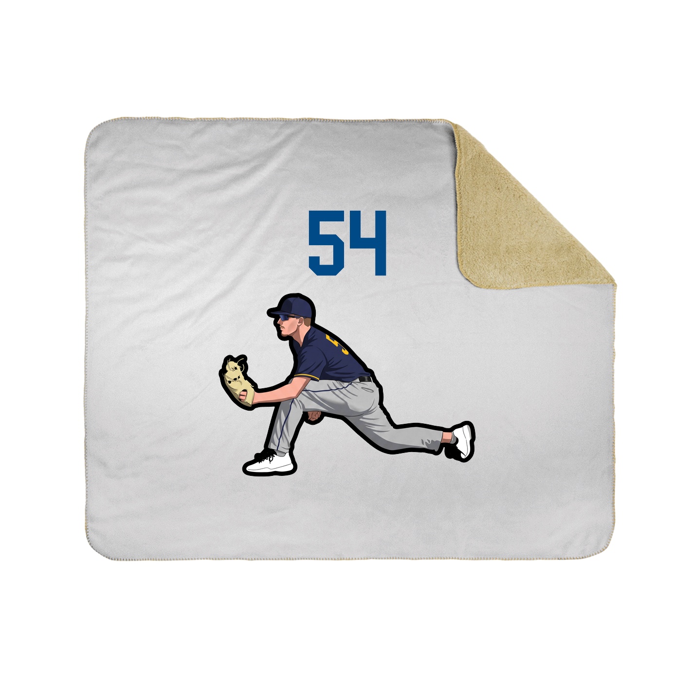 Throw Blanket — Number Top in White