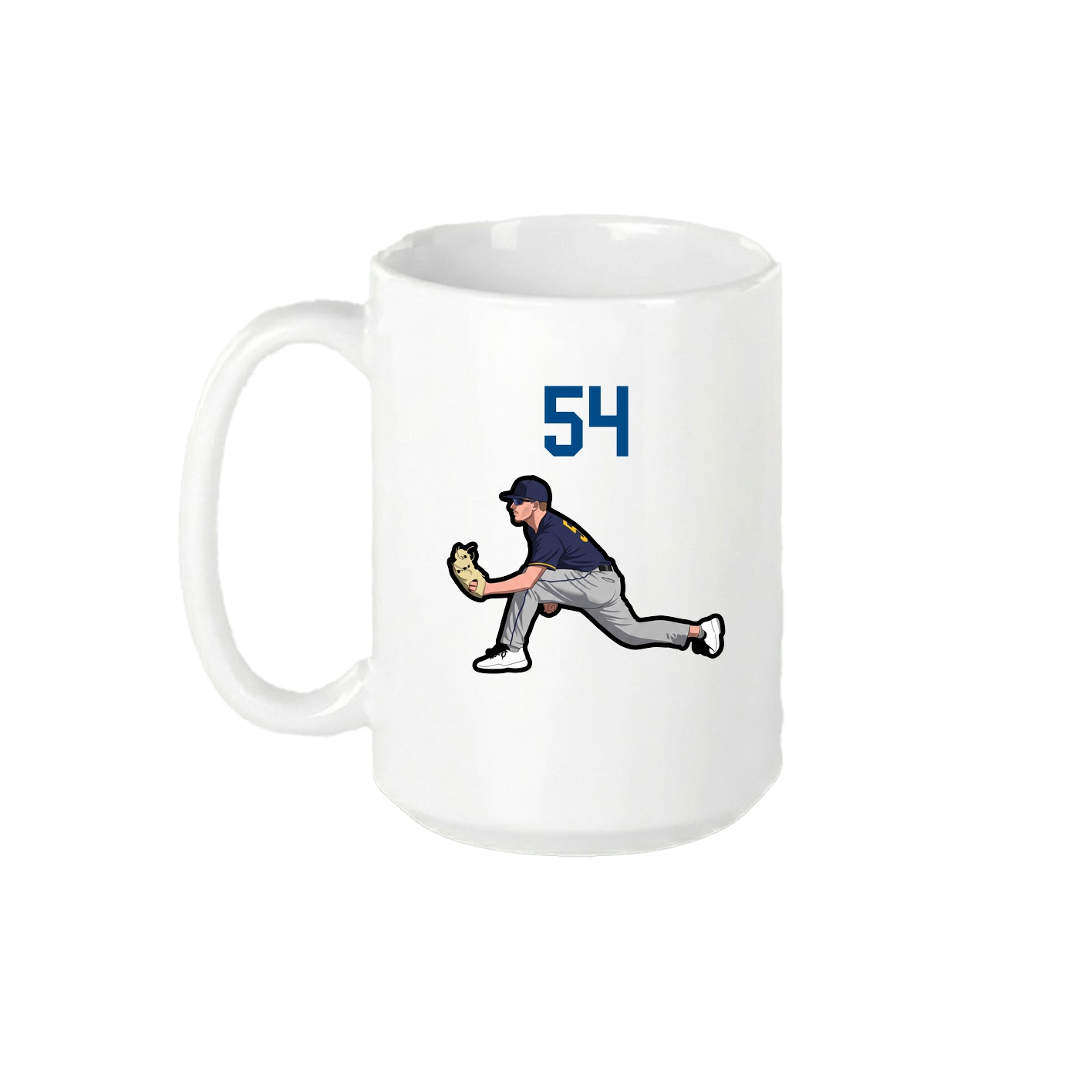 15oz Coffee Mug — Number Top in White