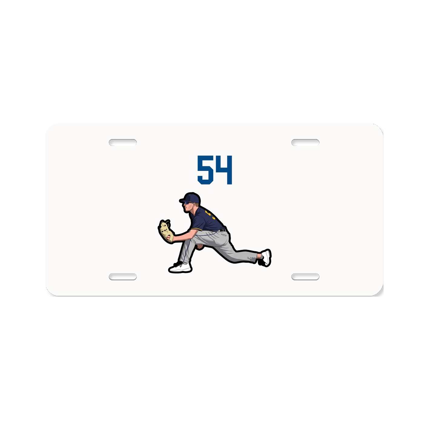 License Plate — Number Top in Classic