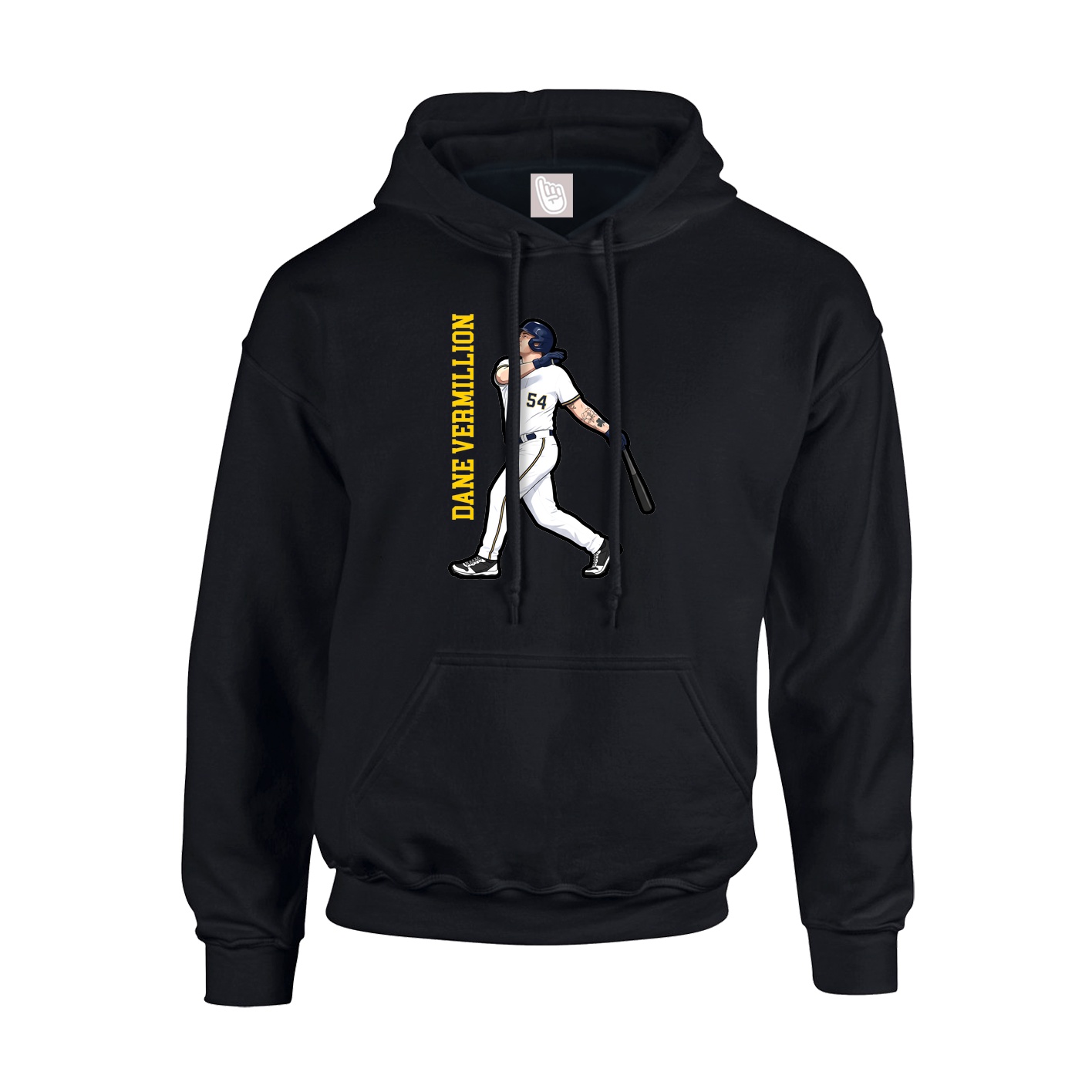 Hoodie — Name Vertical in Black