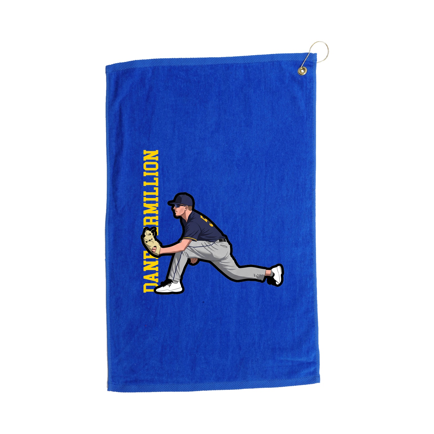 Golf Towel — Name Vertical in Royal