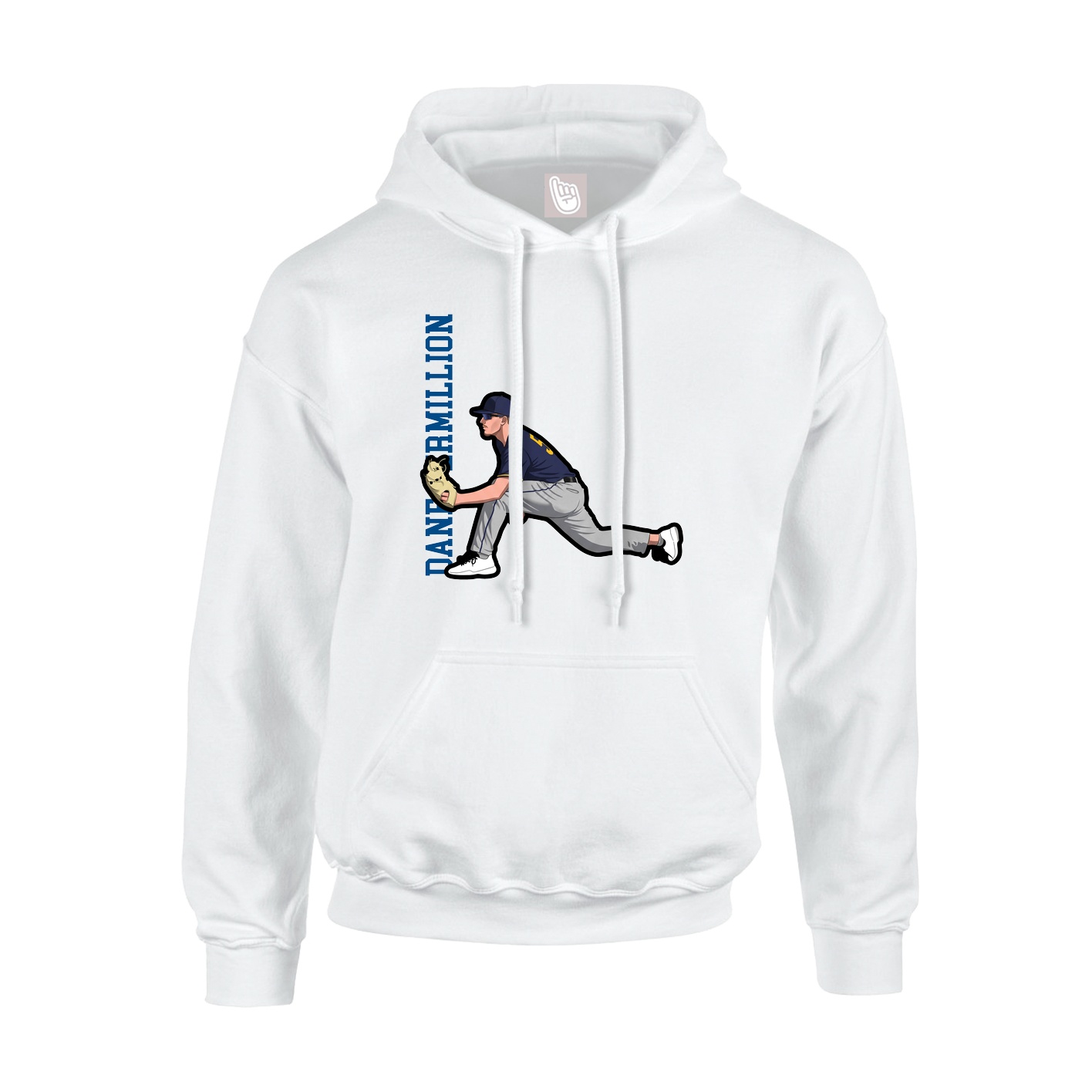 Hoodie — Name Vertical in White