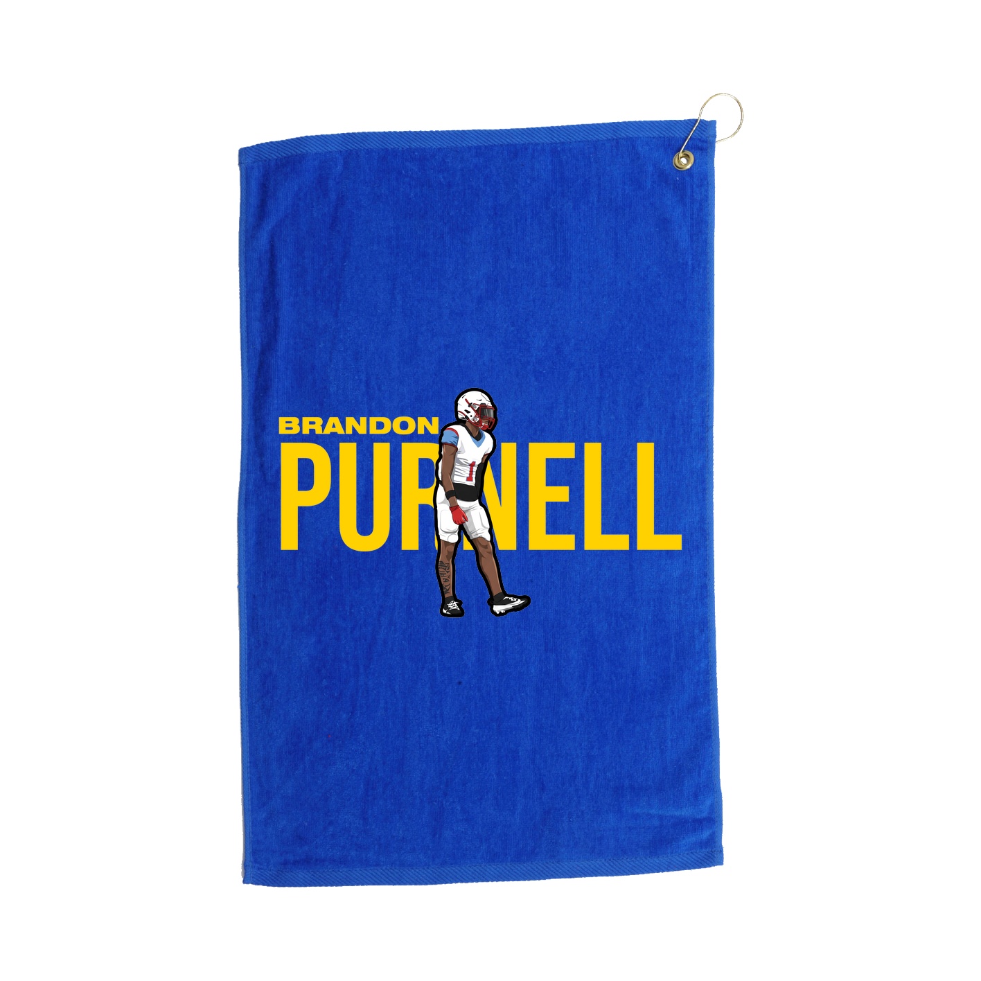 Golf Towel — Player Name in Royal