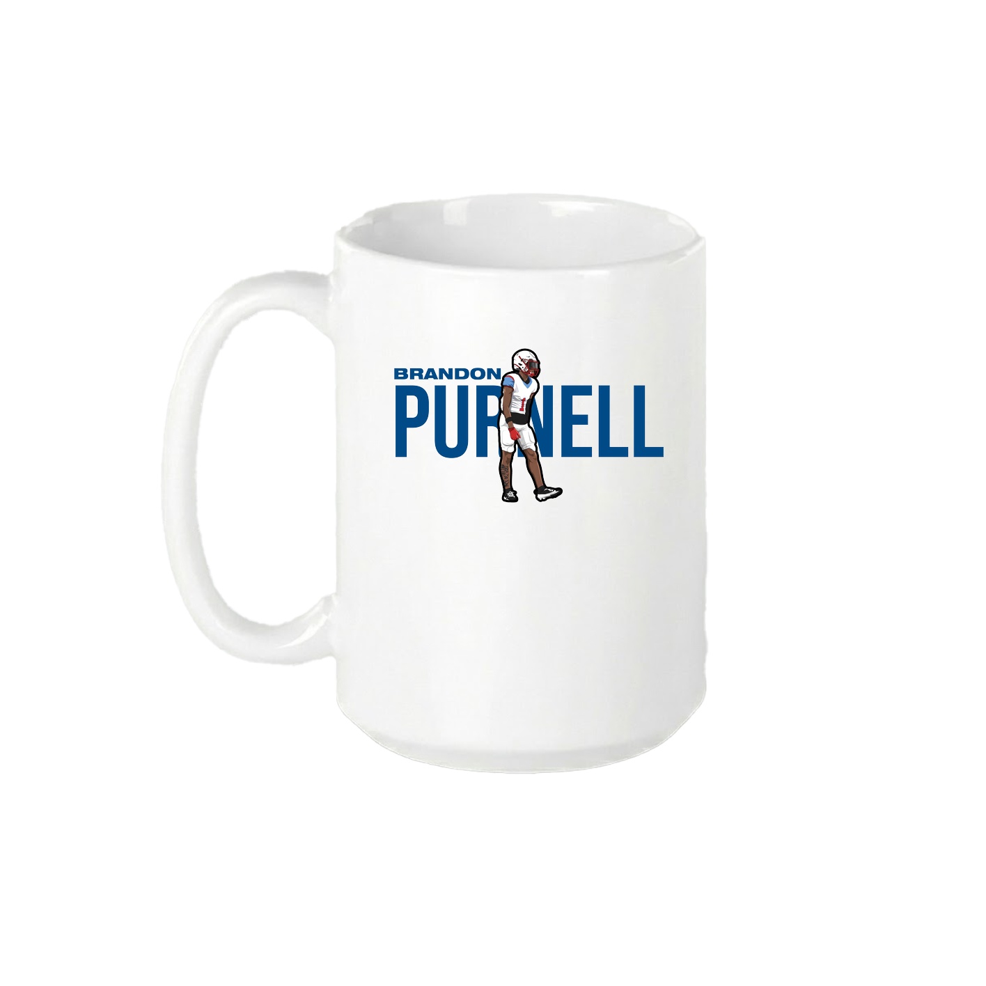 15oz Coffee Mug — Player Name in White