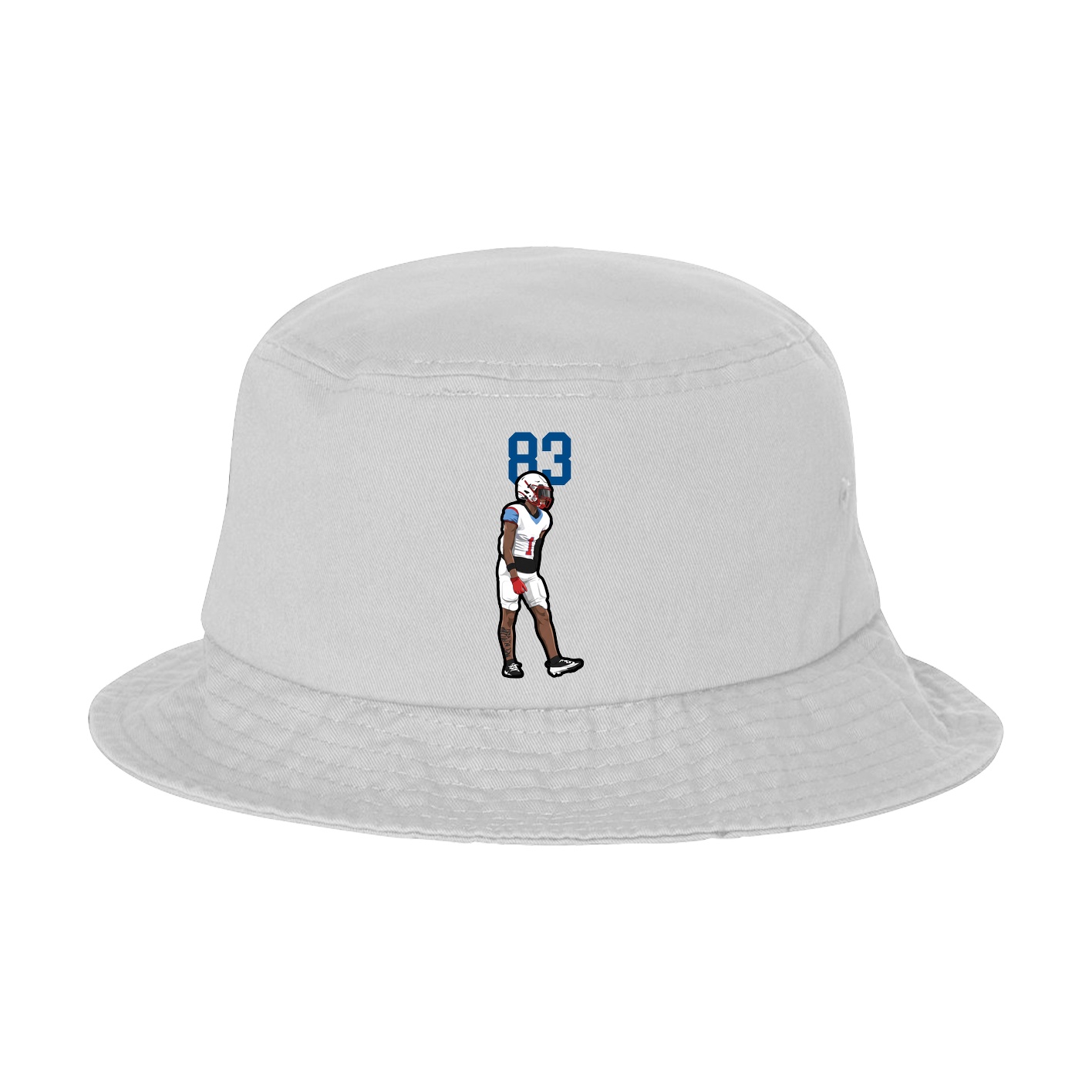 Bucket Cap — Number Top in White