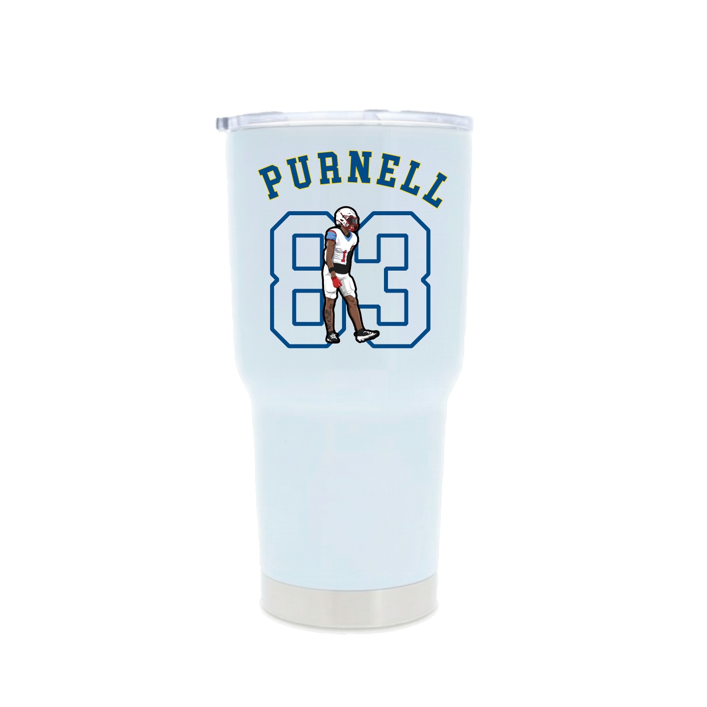 30oz Stainless Steel Tumbler — Shirsey Arch in White