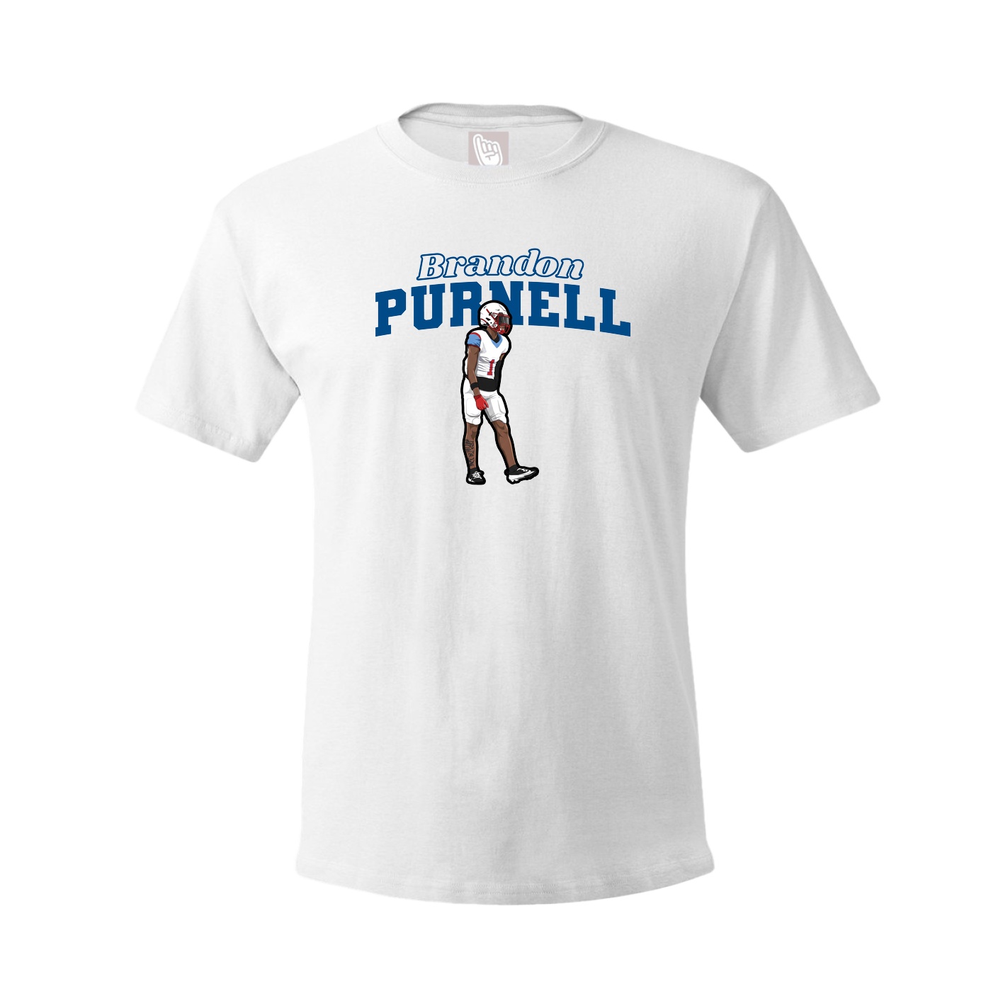 Youth Tee — Name Arch in White