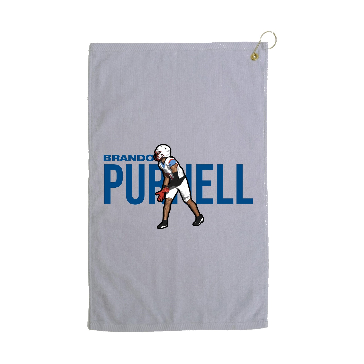 Golf Towel — Player Name in Grey