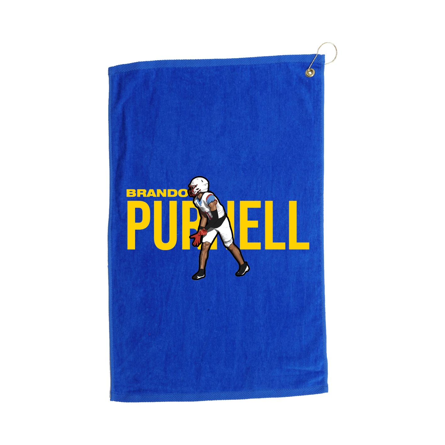 Golf Towel — Player Name in Royal