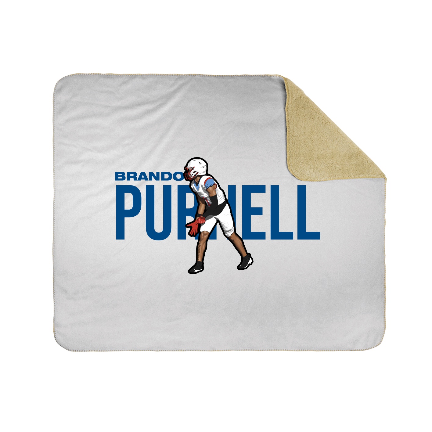 Throw Blanket — Player Name in White