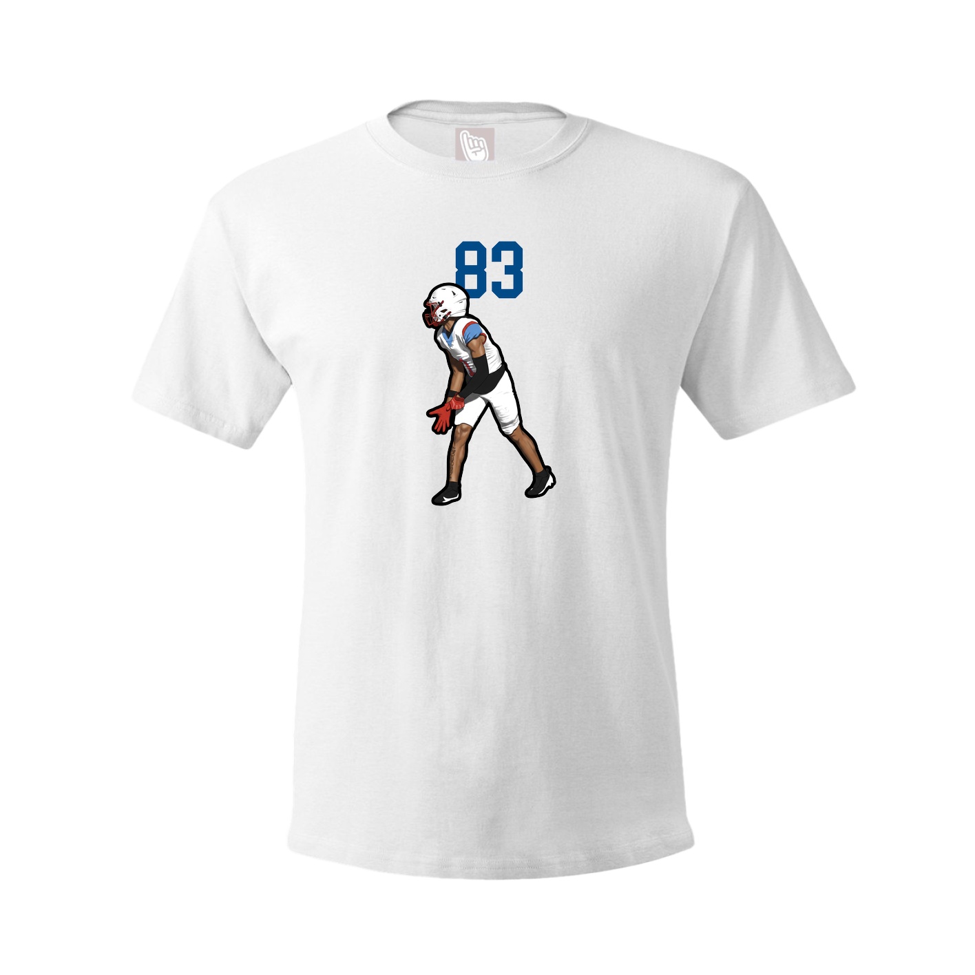 Youth Tee — Number Top in White