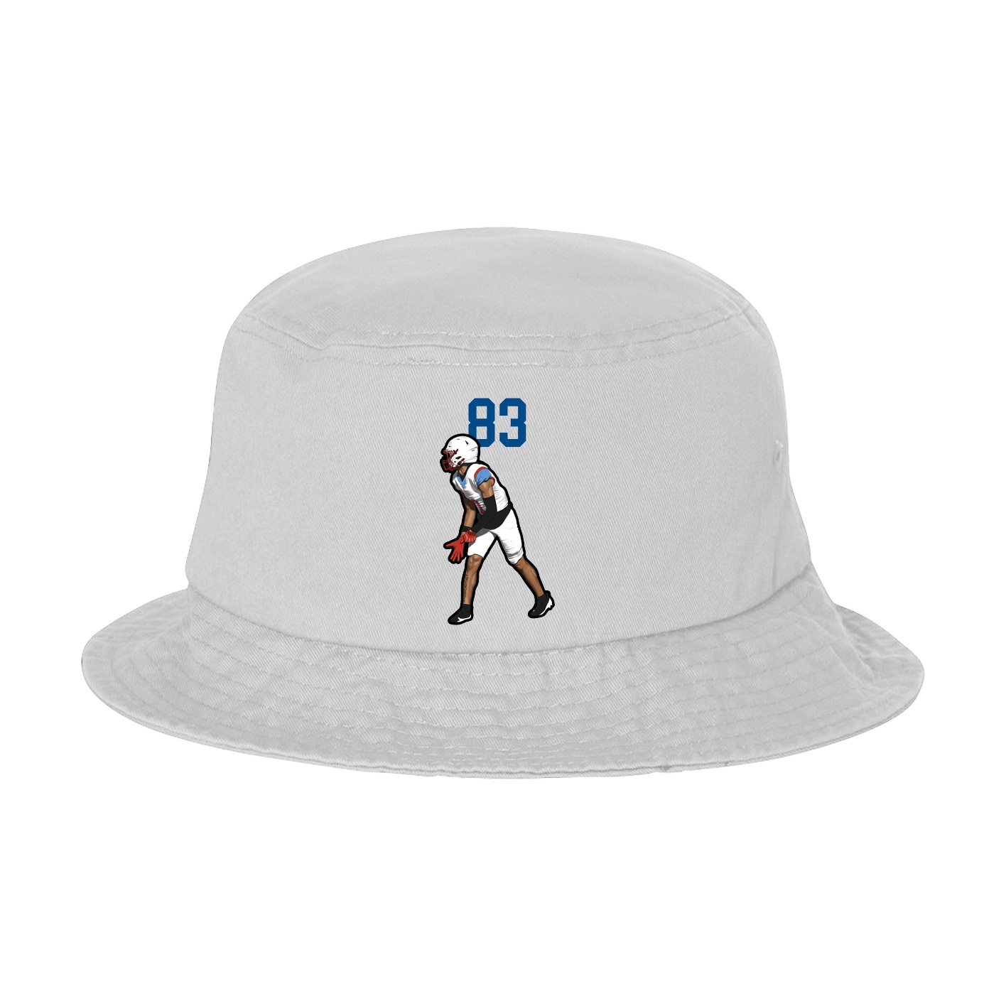 Bucket Cap — Number Top in White