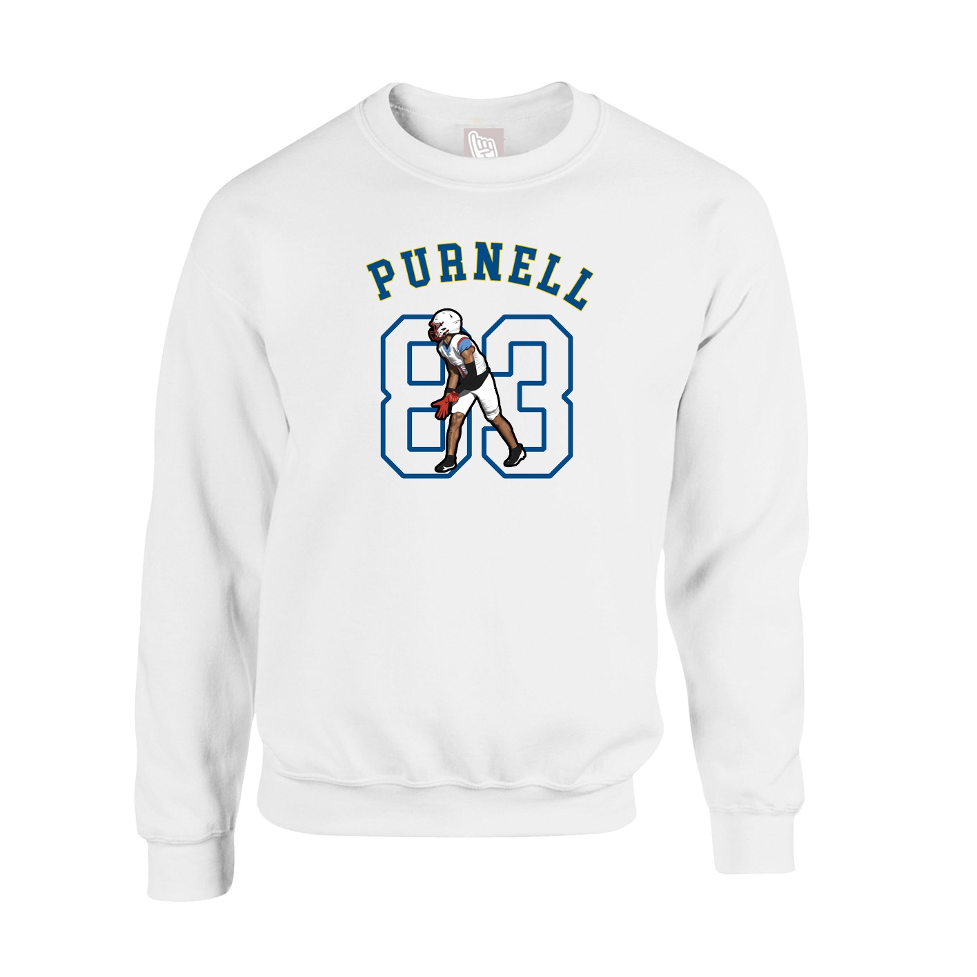 Fleece Crew — Shirsey Arch in White