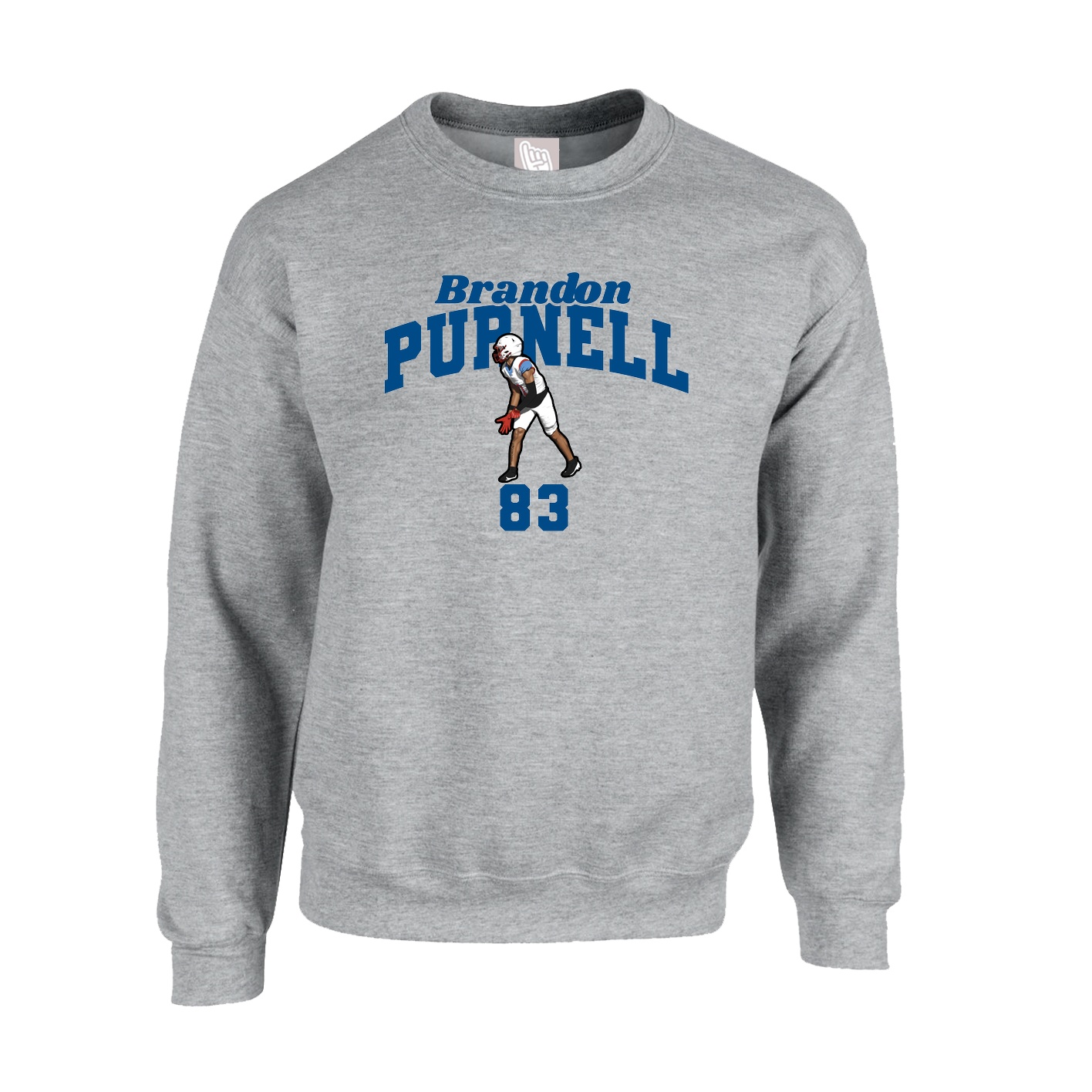 Fleece Crew — Signature Arch in Grey