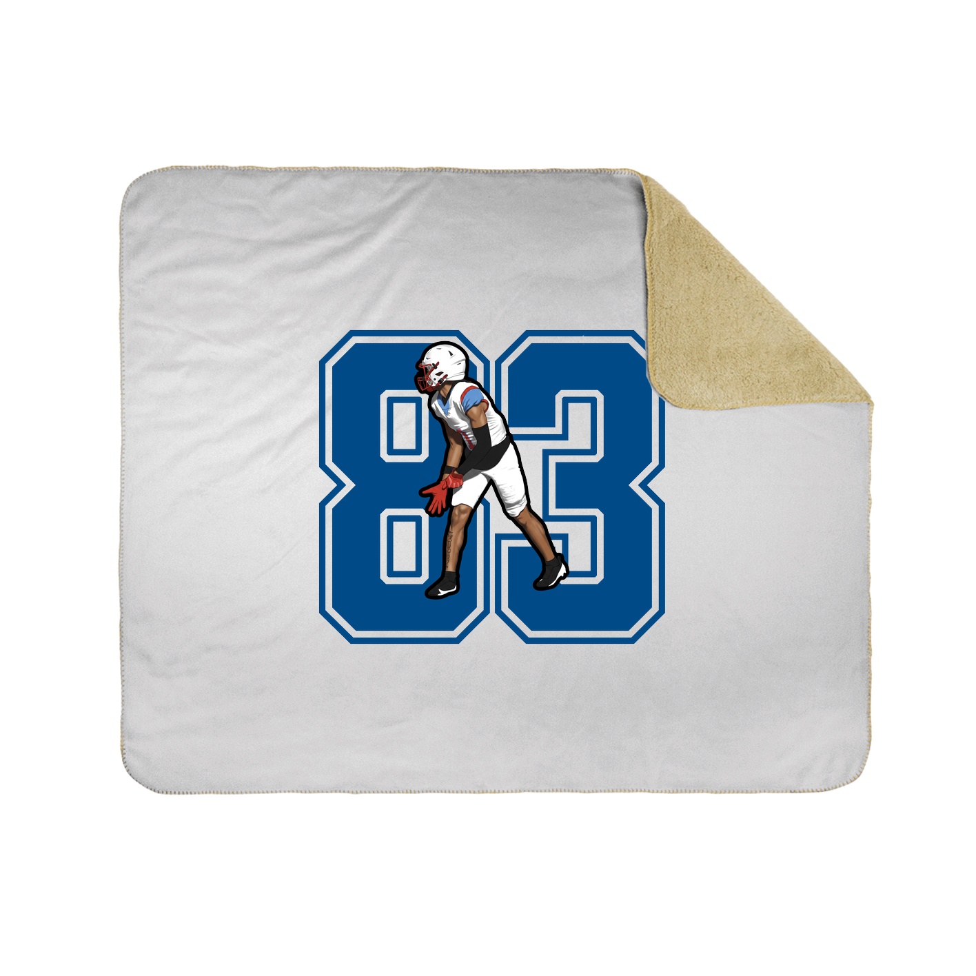 Throw Blanket — Number in White