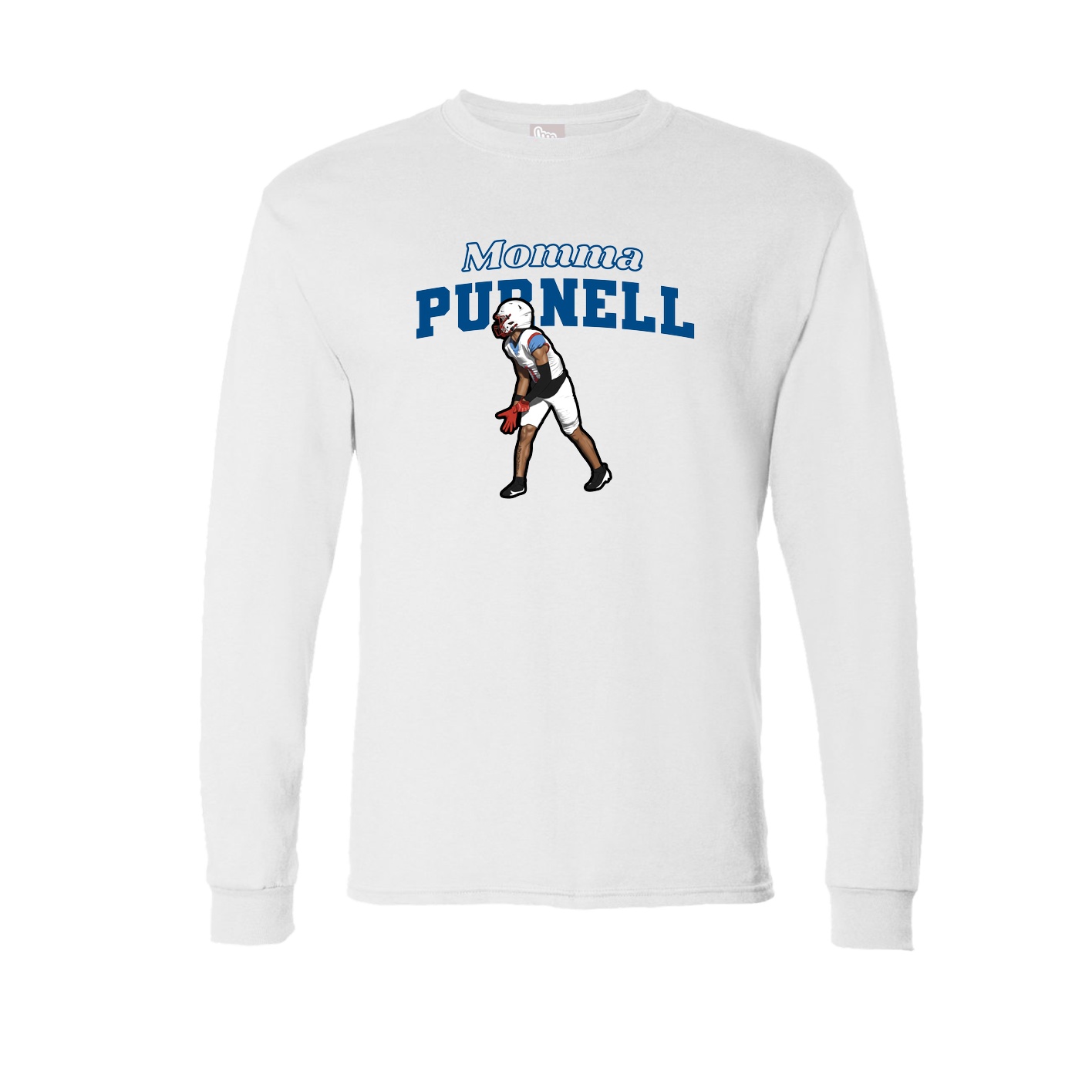 Long Sleeve Tee — Mothers Day Block in White