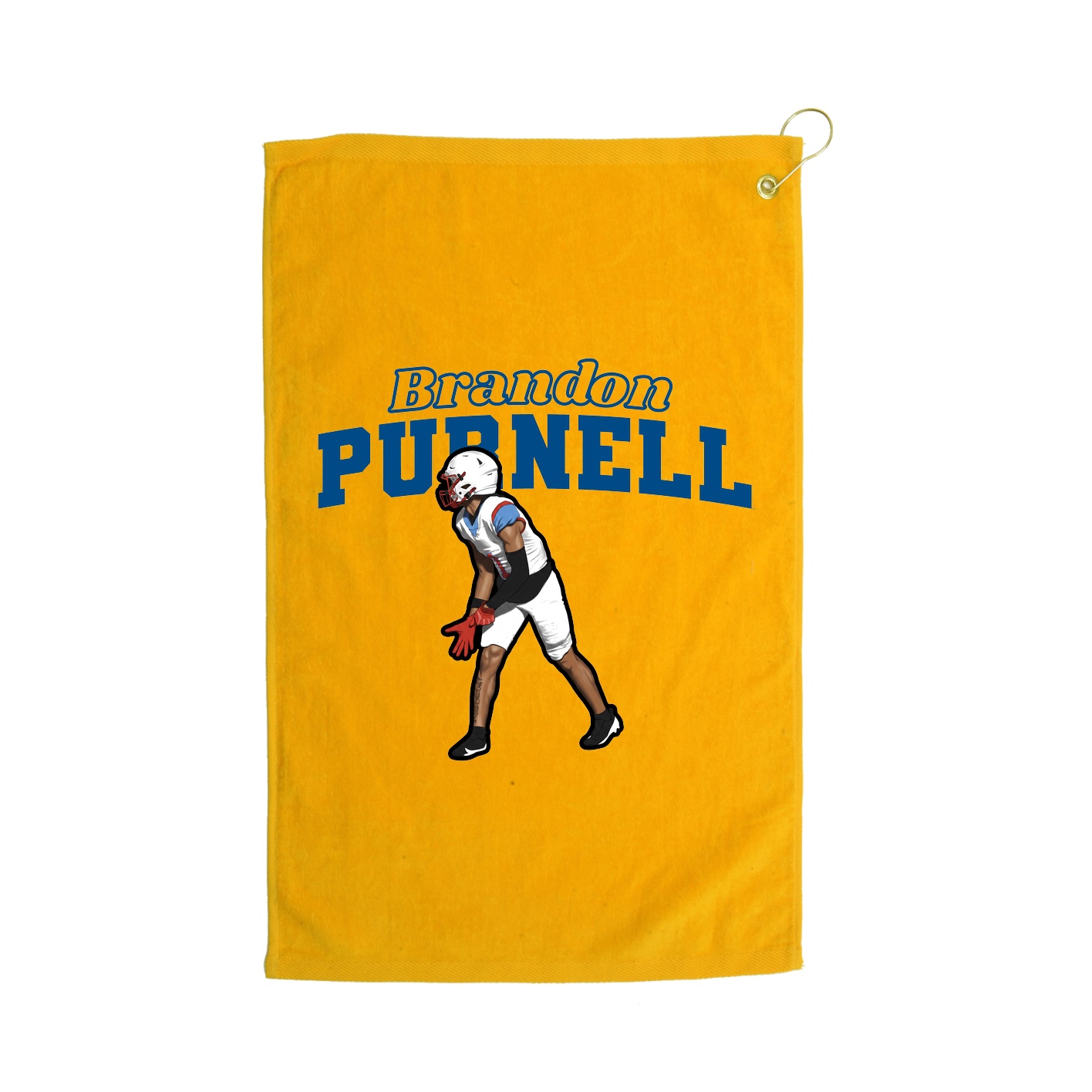 Golf Towel — Name Arch in Gold
