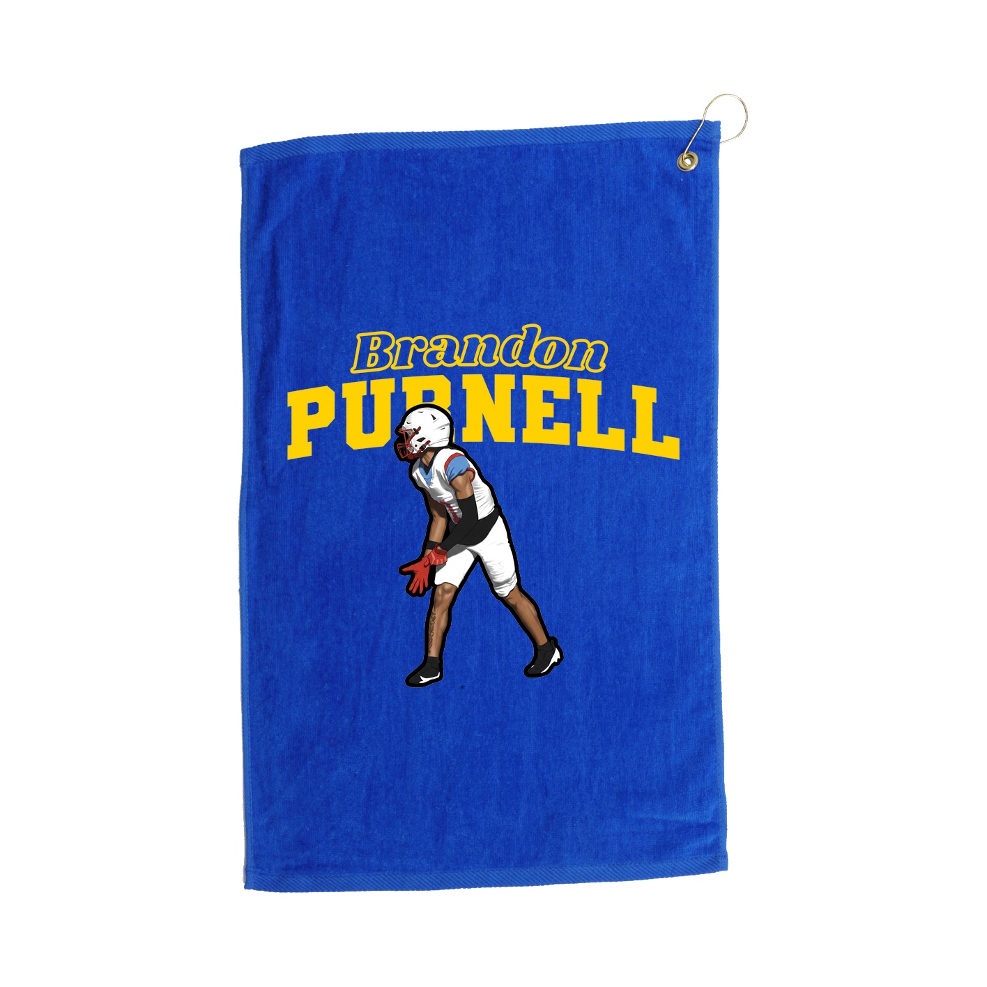 Golf Towel — Name Arch in Royal