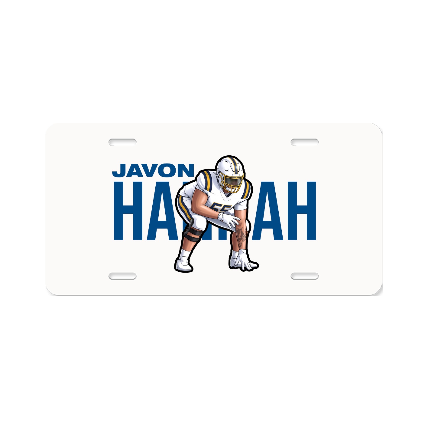 License Plate — Player Name in Classic