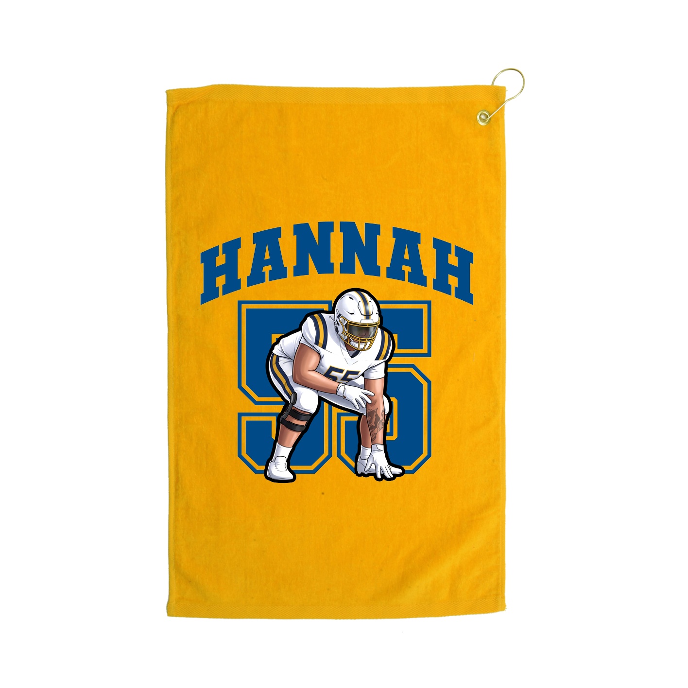 Golf Towel — Number in Gold