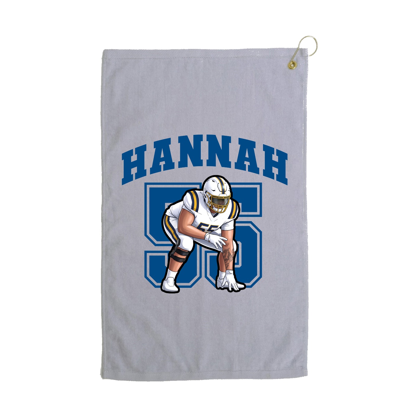 Golf Towel — Number in Grey
