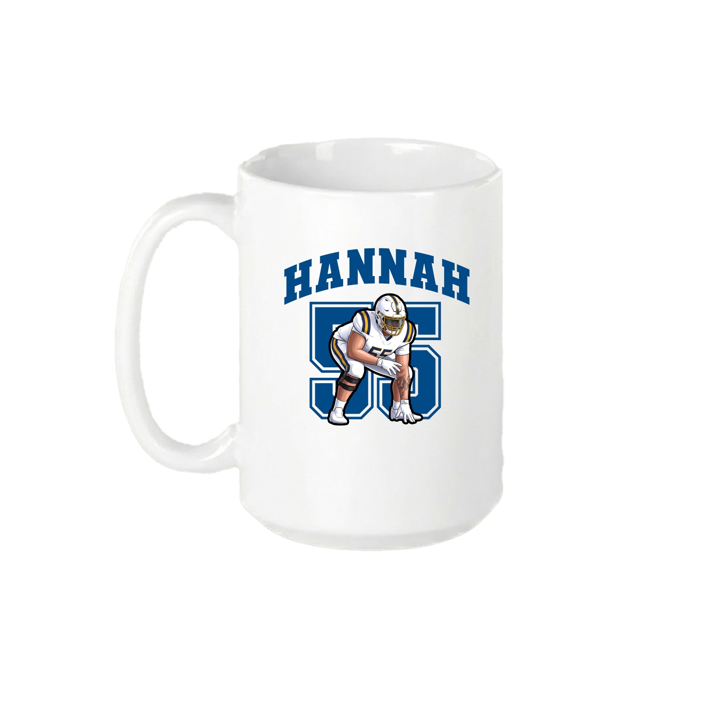15oz Coffee Mug — Number in White