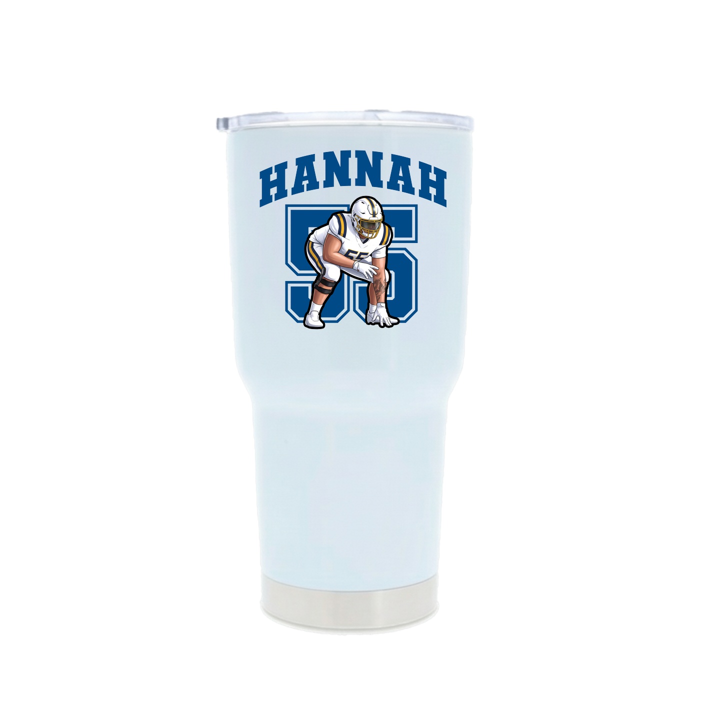 30oz Stainless Steel Tumbler — Number in White