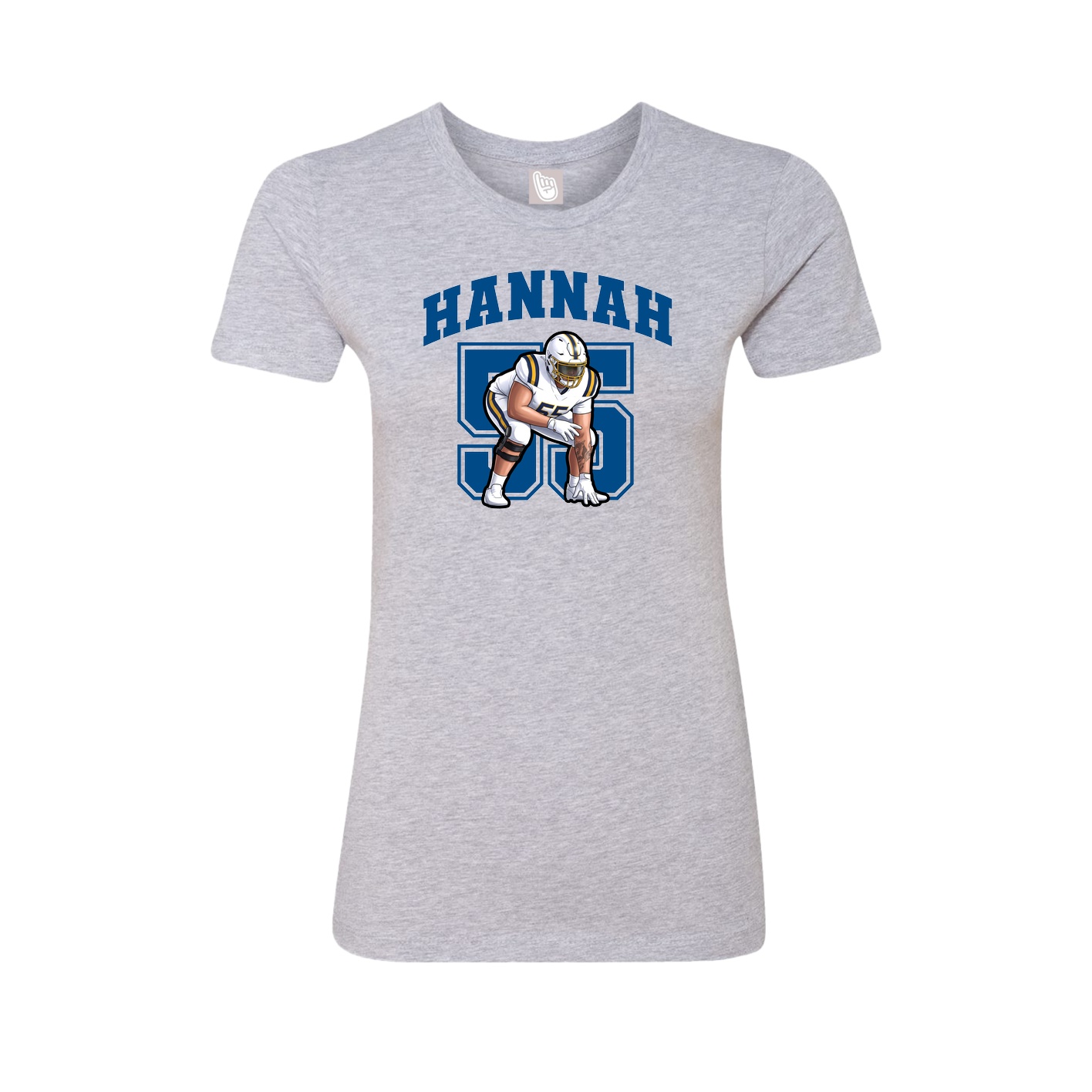 Womens Tee — Number in Grey