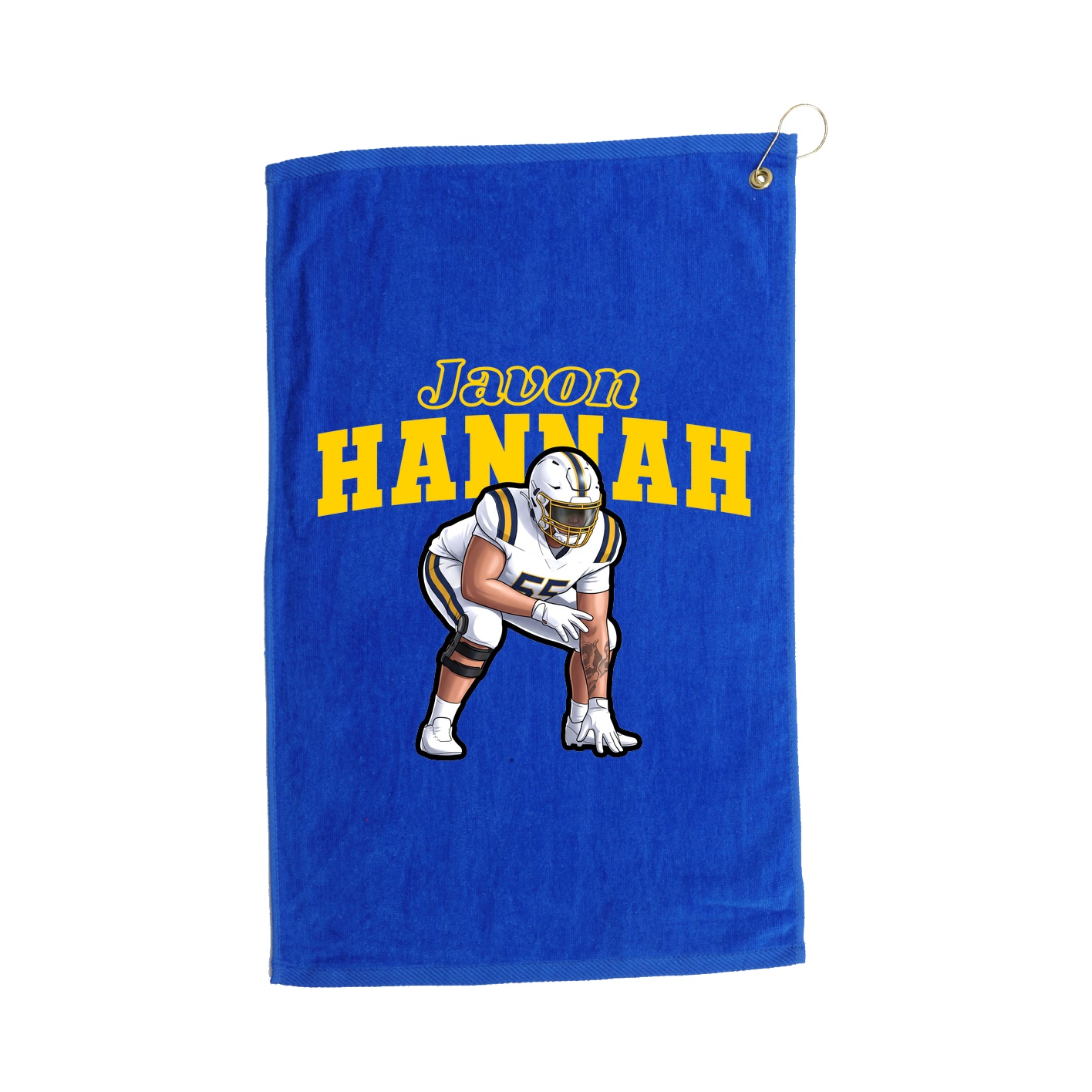 Golf Towel — Name Arch in Royal