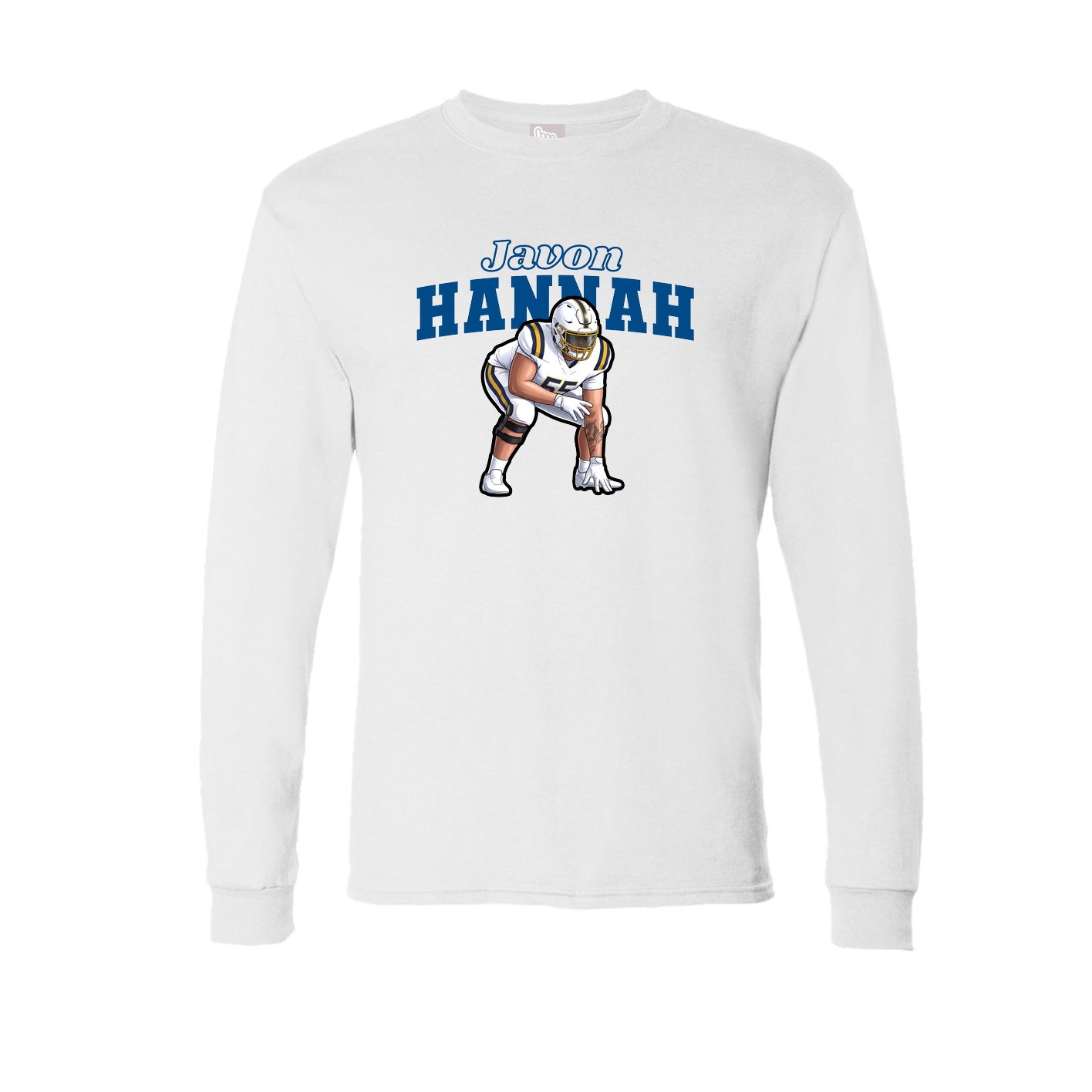 Long Sleeve Tee — Name Arch in White
